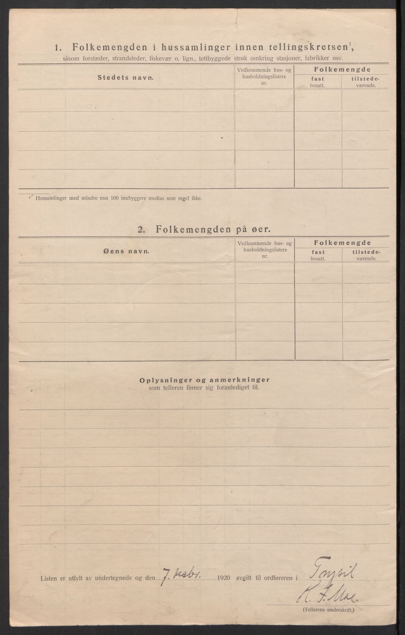 SAH, 1920 census for Trysil, 1920, p. 53