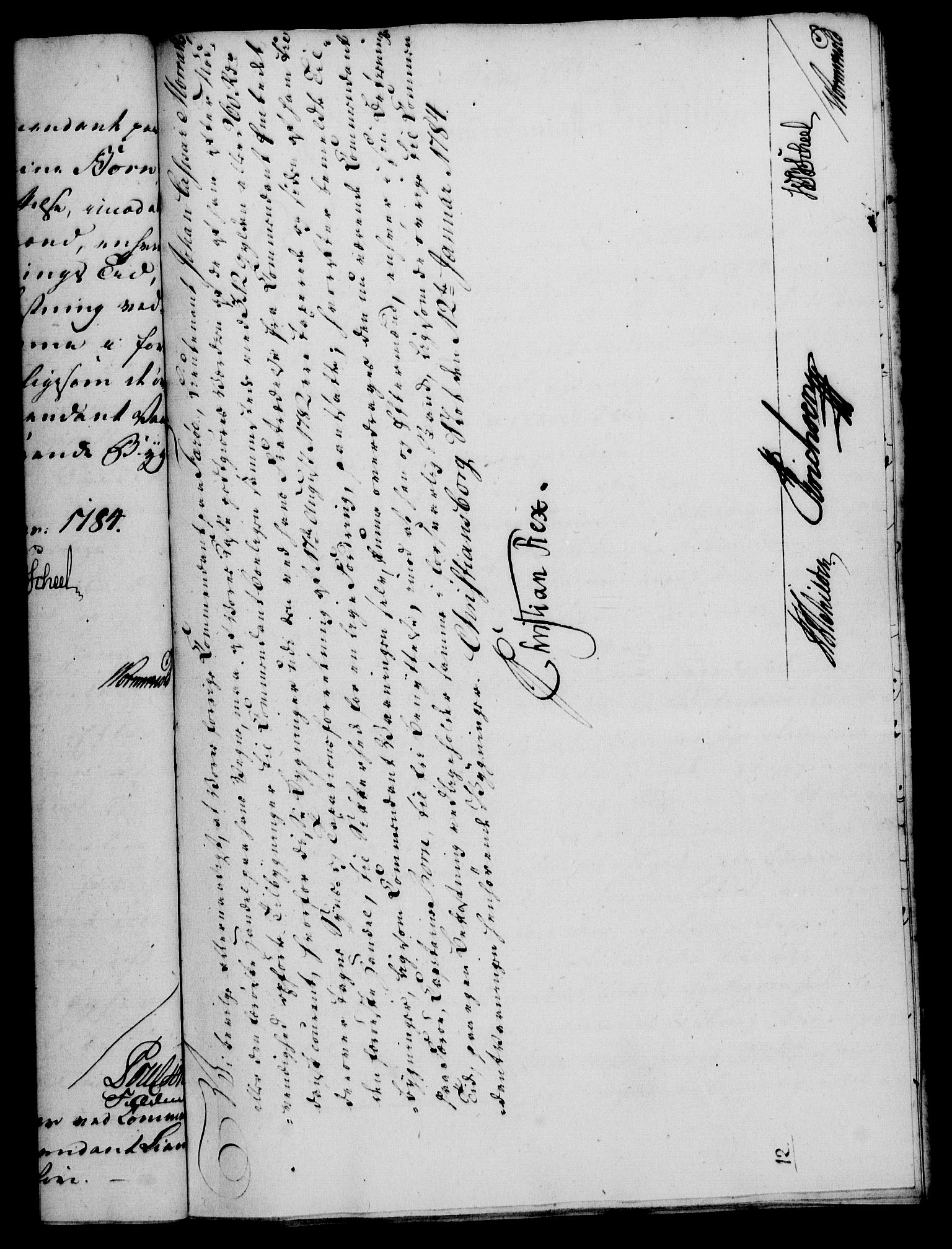 Rentekammeret, Kammerkanselliet, RA/EA-3111/G/Gf/Gfa/L0066: Norsk relasjons- og resolusjonsprotokoll (merket RK 52.66), 1784, p. 69