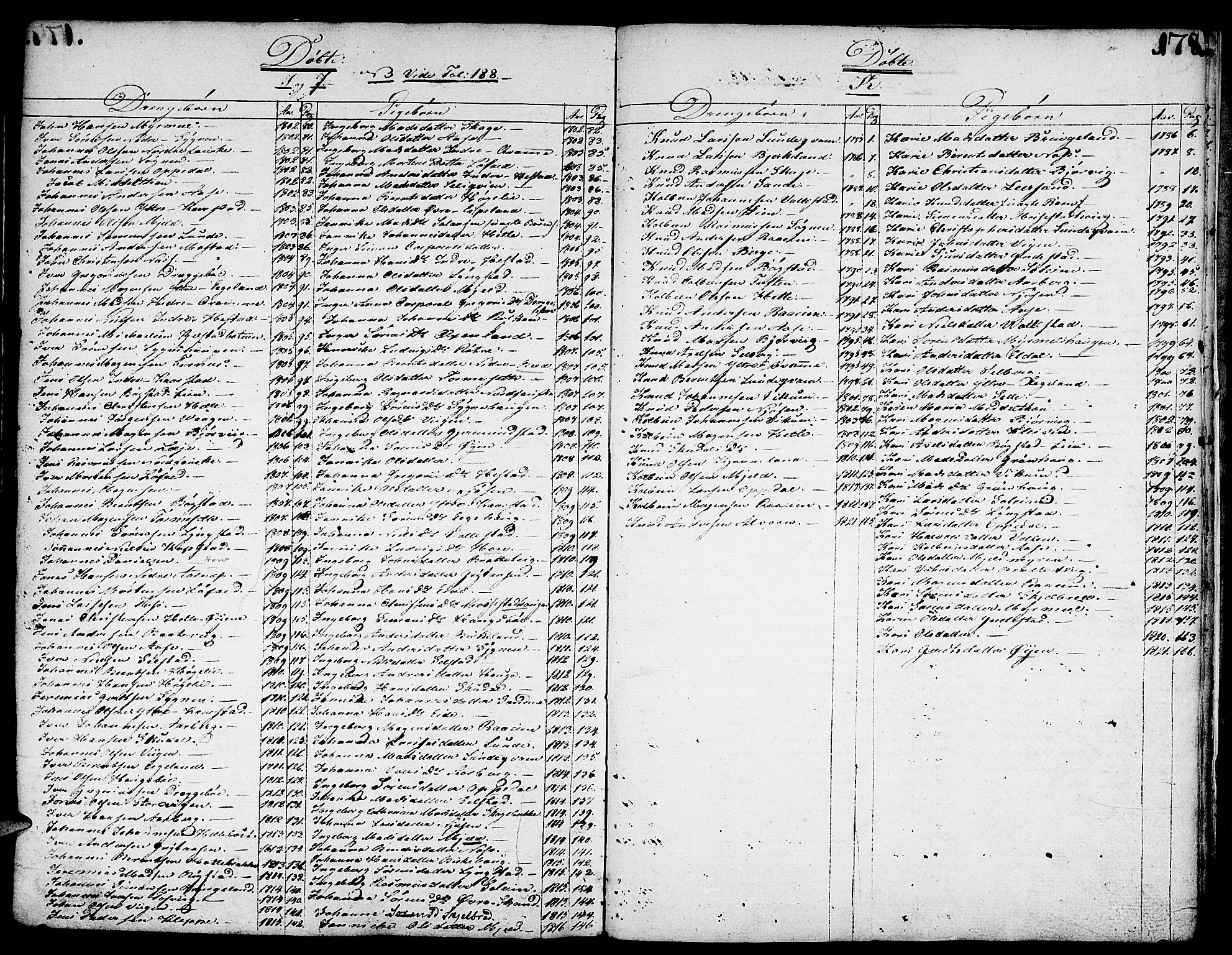 Gaular sokneprestembete, SAB/A-80001/H/Haa: Parish register (official) no. A 2, 1785-1821, p. 178