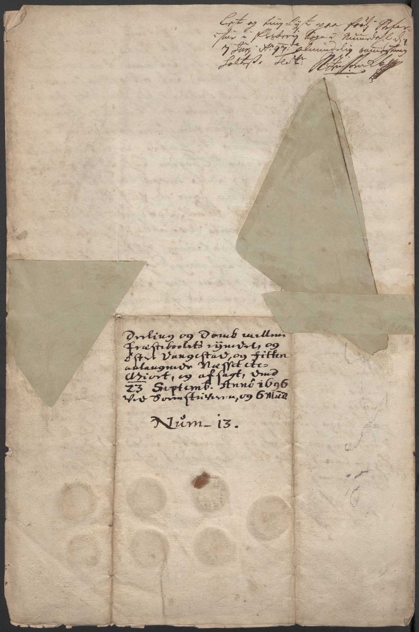 Riksarkivets diplomsamling, AV/RA-EA-5965/F15/L0020: Prestearkiv - Buskerud, 1584-1727, p. 109