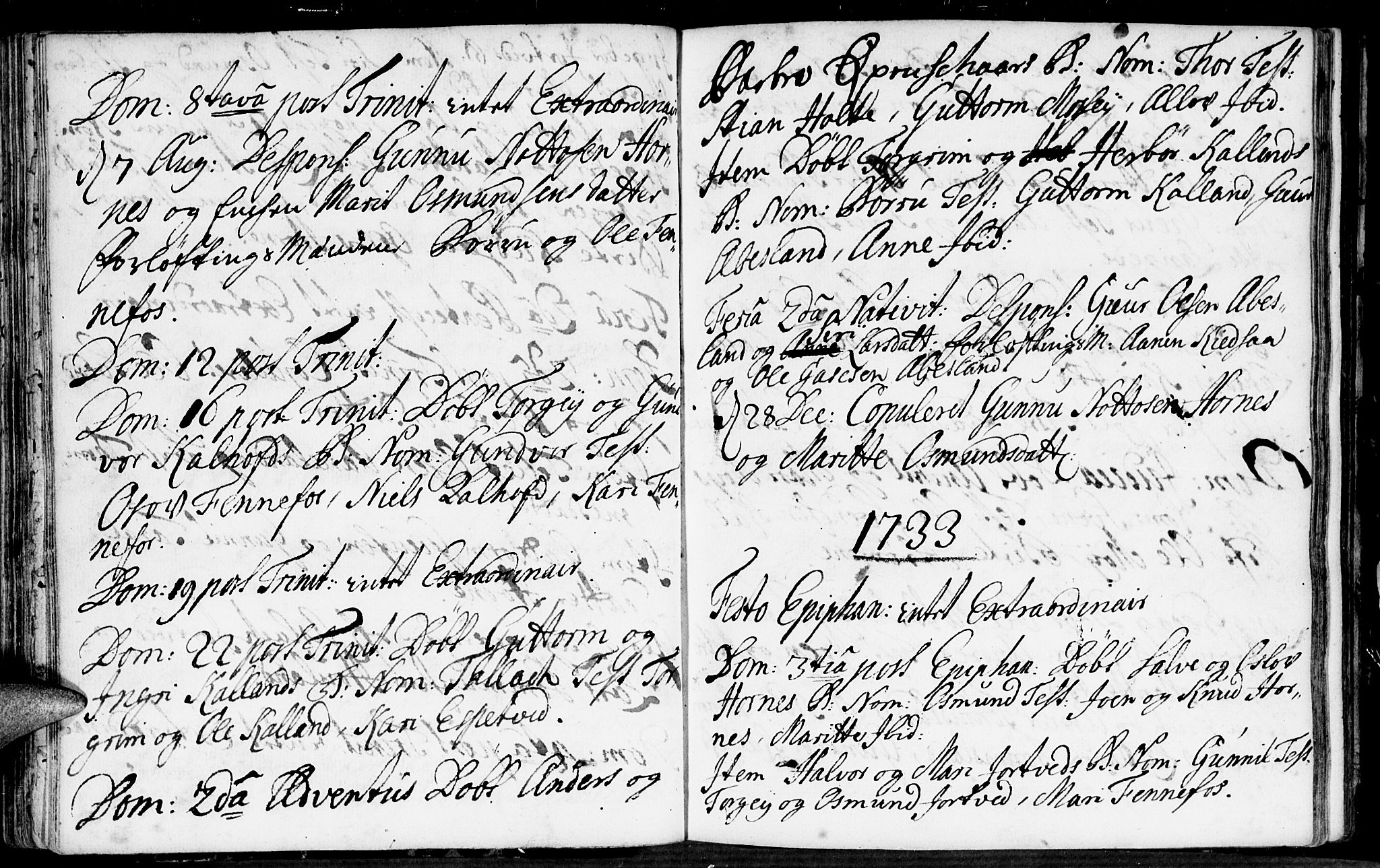 Evje sokneprestkontor, AV/SAK-1111-0008/F/Fa/Fab/L0001: Parish register (official) no. A 1, 1704-1764, p. 104-105