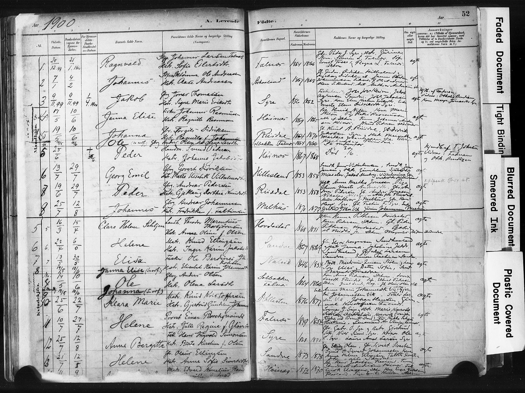 Skudenes sokneprestkontor, AV/SAST-A -101849/H/Ha/Haa/L0009: Parish register (official) no. A 6, 1882-1912, p. 52