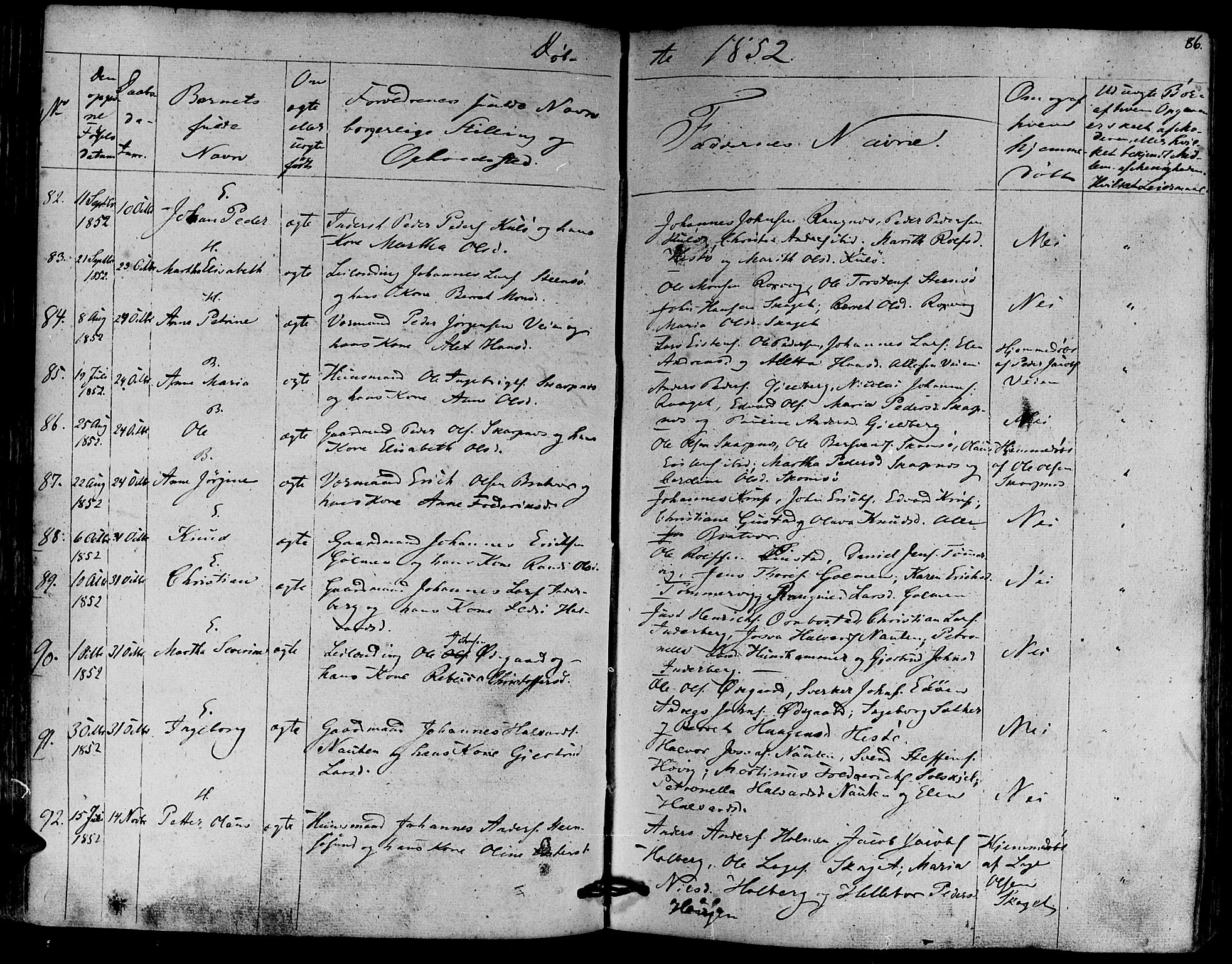Ministerialprotokoller, klokkerbøker og fødselsregistre - Møre og Romsdal, SAT/A-1454/581/L0936: Parish register (official) no. 581A04, 1836-1852, p. 86