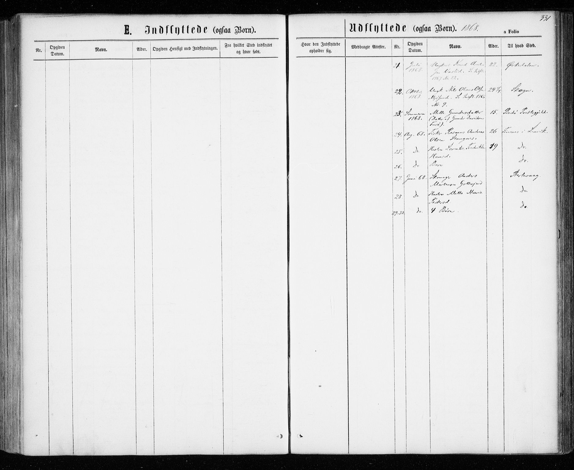 Tranøy sokneprestkontor, AV/SATØ-S-1313/I/Ia/Iaa/L0008kirke: Parish register (official) no. 8, 1867-1877, p. 331