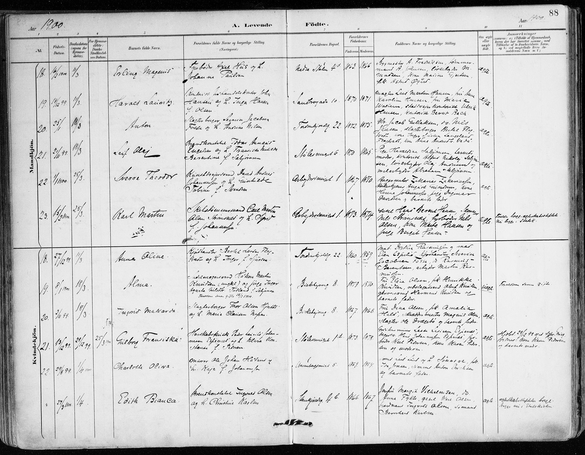 Mariakirken Sokneprestembete, AV/SAB-A-76901/H/Haa/L0008: Parish register (official) no. A 8, 1893-1942, p. 88