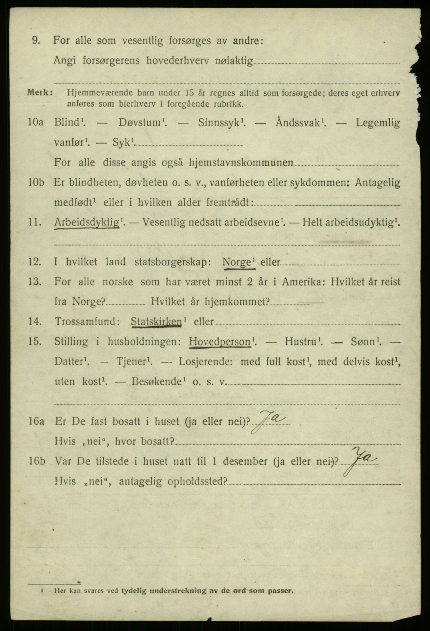 SAB, 1920 census for Davik, 1920, p. 1194