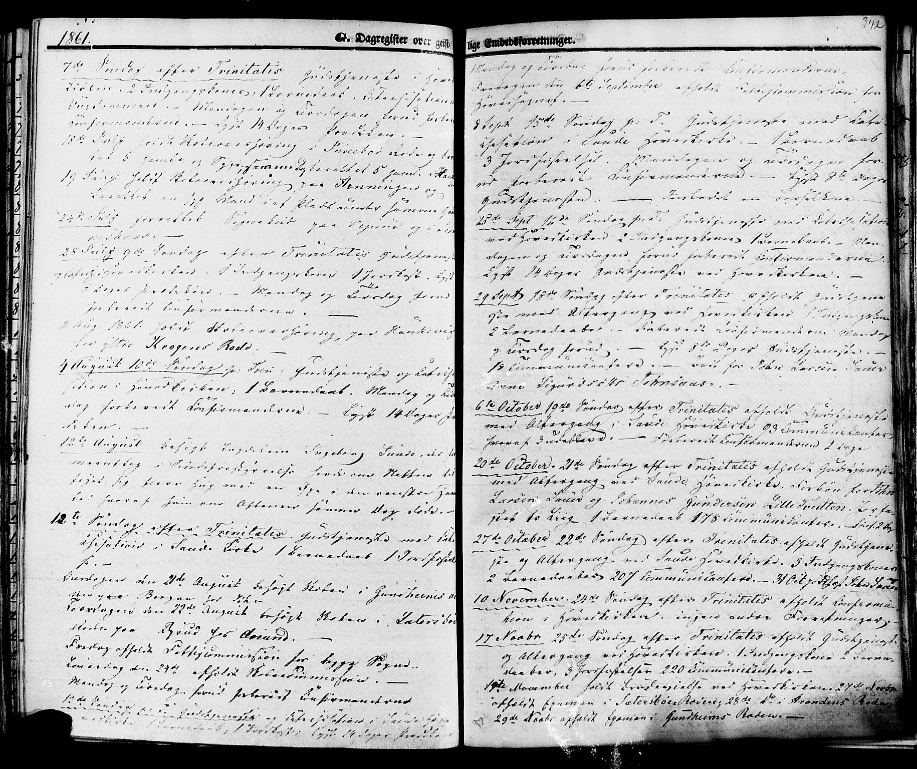 Sauherad kirkebøker, AV/SAKO-A-298/F/Fa/L0007: Parish register (official) no. I 7, 1851-1873, p. 342