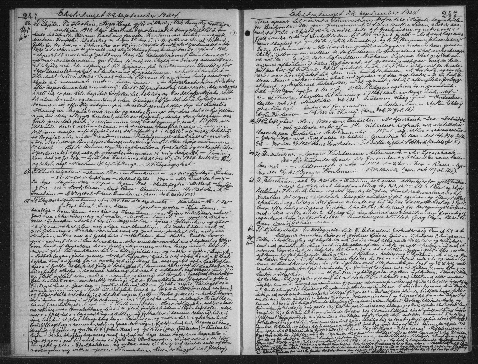 Rana sorenskriveri , AV/SAT-A-1108/1/2/2C/L0018: Mortgage book no. 18, 1923-1928, p. 247, Deed date: 22.09.1924