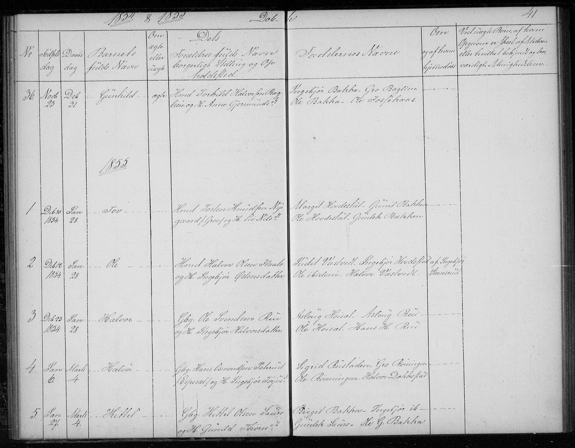 Gransherad kirkebøker, AV/SAKO-A-267/F/Fb/L0003: Parish register (official) no. II 3, 1844-1859, p. 41