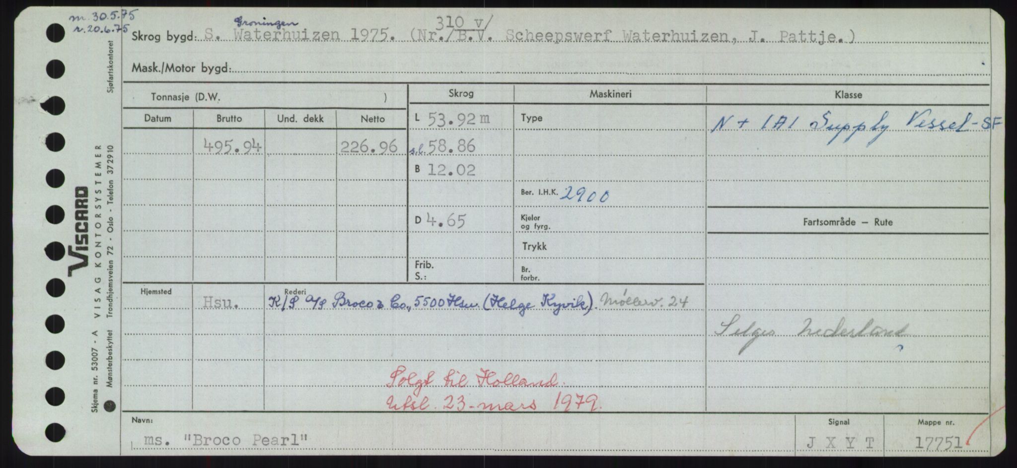 Sjøfartsdirektoratet med forløpere, Skipsmålingen, RA/S-1627/H/Hd/L0005: Fartøy, Br-Byg, p. 335