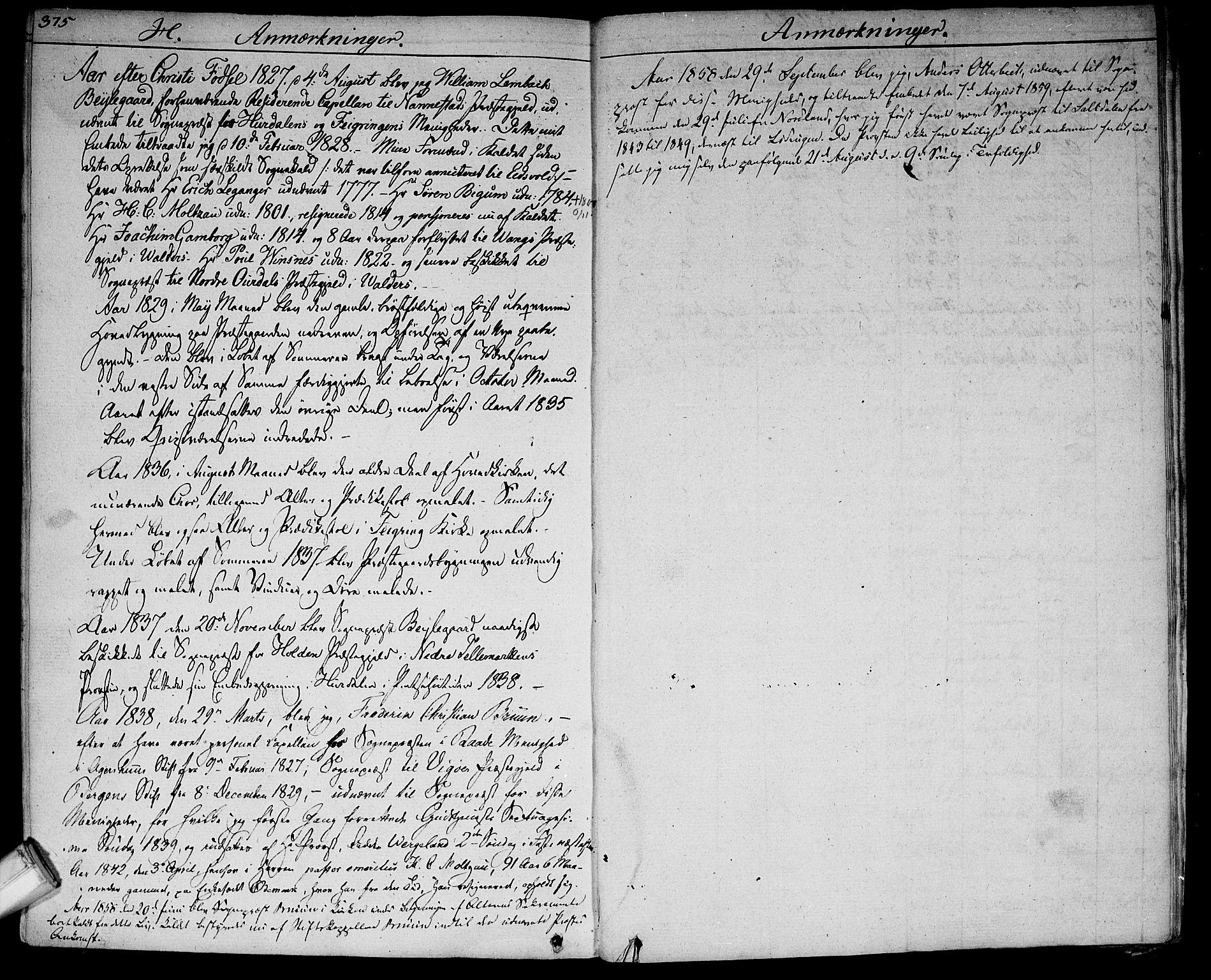 Hurdal prestekontor Kirkebøker, SAO/A-10889/F/Fa/L0004: Parish register (official) no. I 4, 1828-1845, p. 375