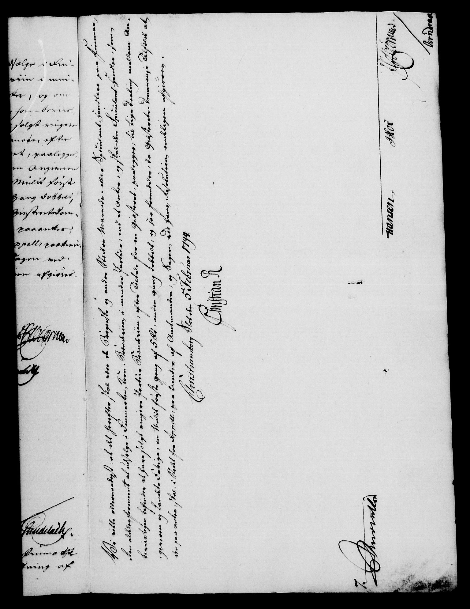 Rentekammeret, Kammerkanselliet, RA/EA-3111/G/Gf/Gfa/L0076: Norsk relasjons- og resolusjonsprotokoll (merket RK 52.76), 1794, p. 83