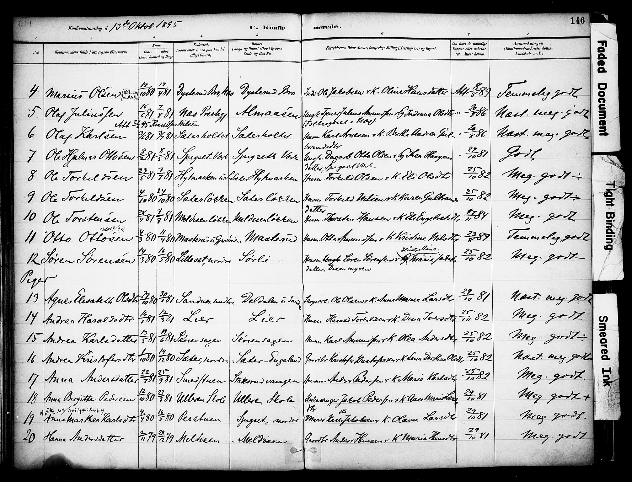 Sør-Odal prestekontor, AV/SAH-PREST-030/H/Ha/Haa/L0008: Parish register (official) no. 8, 1886-1922, p. 146