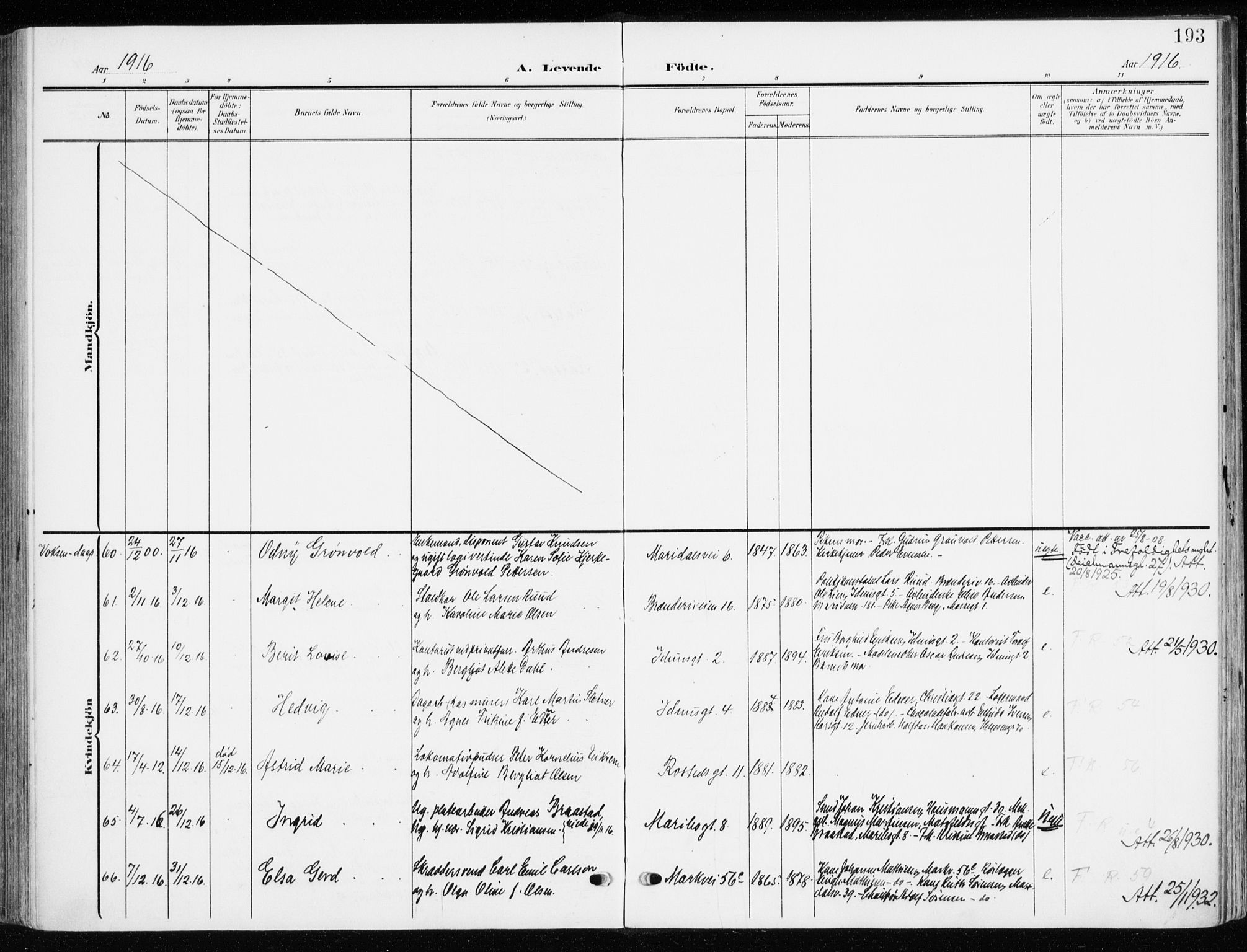 Jakob prestekontor Kirkebøker, AV/SAO-A-10850/F/Fa/L0005b: Parish register (official) no. 5b, 1904-1922, p. 193