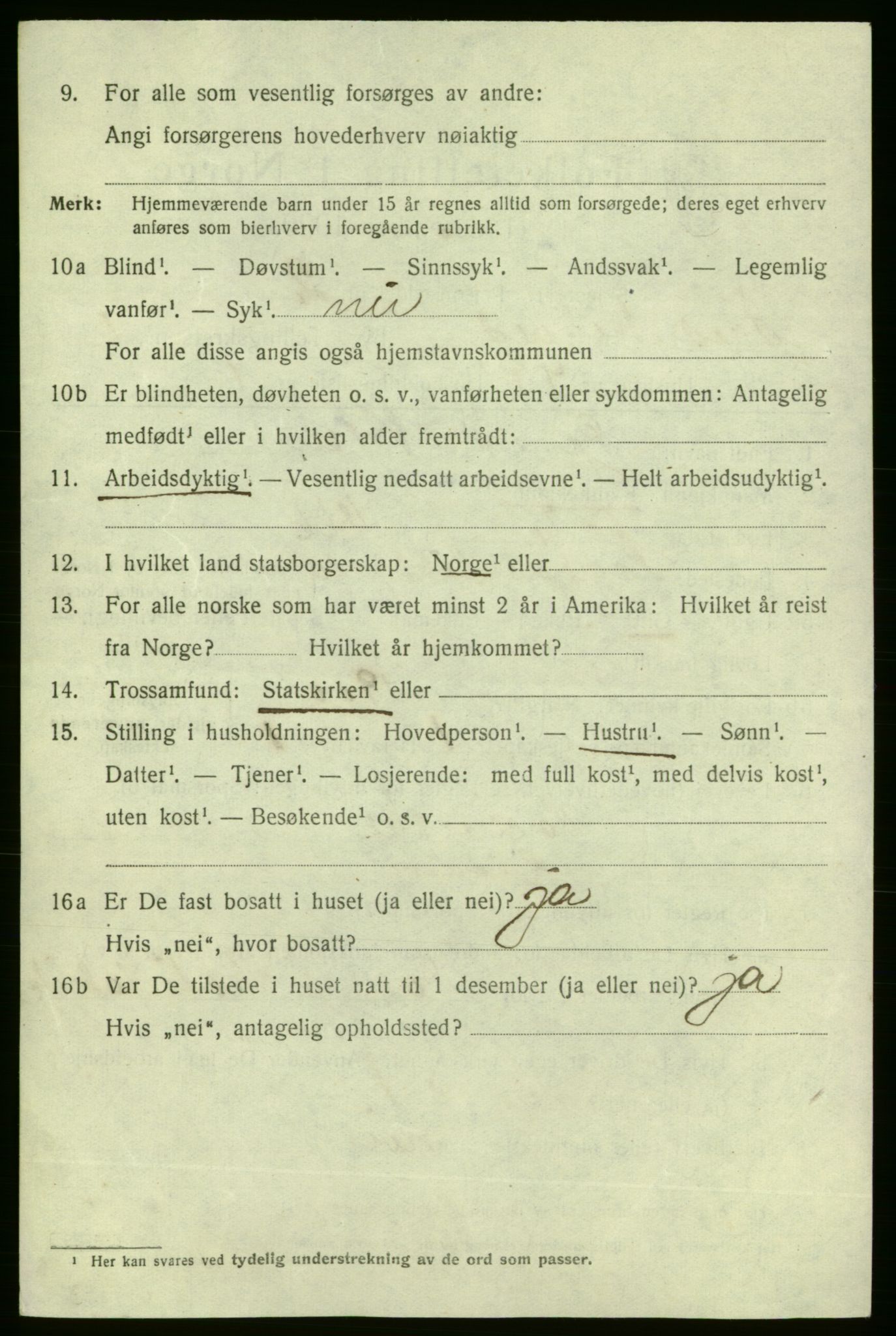 SAO, 1920 census for Fredrikshald, 1920, p. 9026