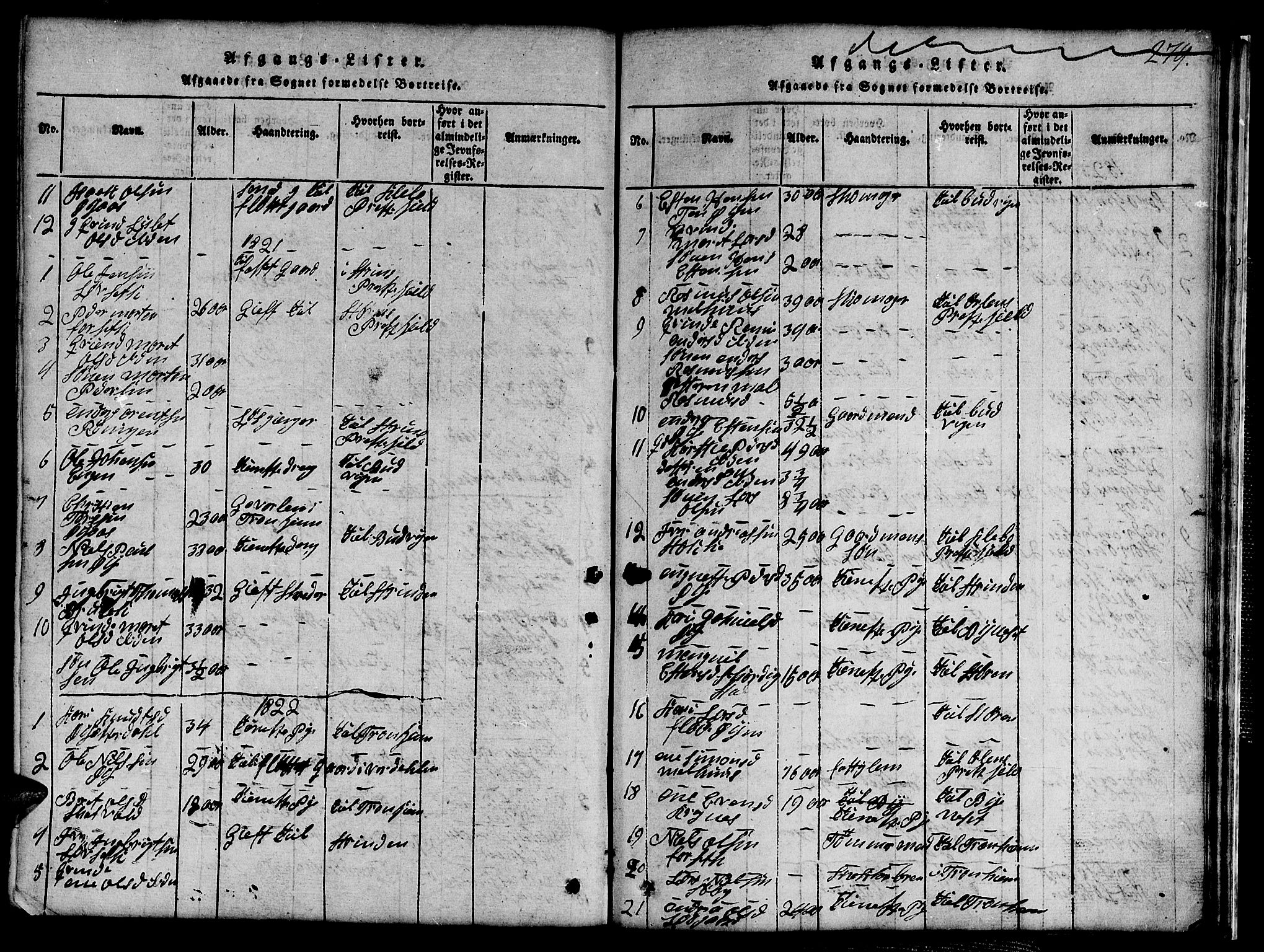 Ministerialprotokoller, klokkerbøker og fødselsregistre - Sør-Trøndelag, SAT/A-1456/691/L1092: Parish register (copy) no. 691C03, 1816-1852, p. 279