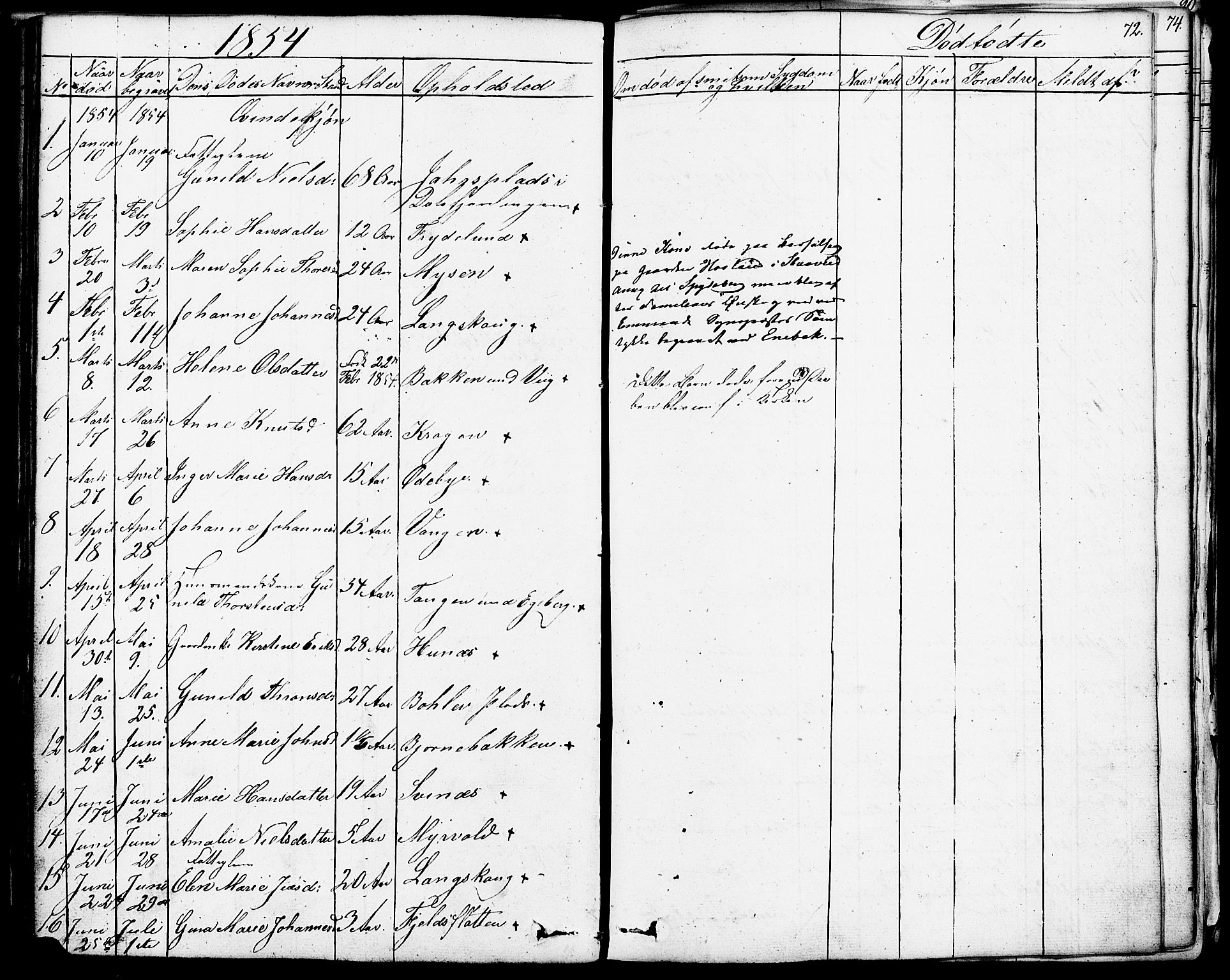 Enebakk prestekontor Kirkebøker, AV/SAO-A-10171c/F/Fa/L0013: Parish register (official) no. I 13, 1832-1882, p. 73