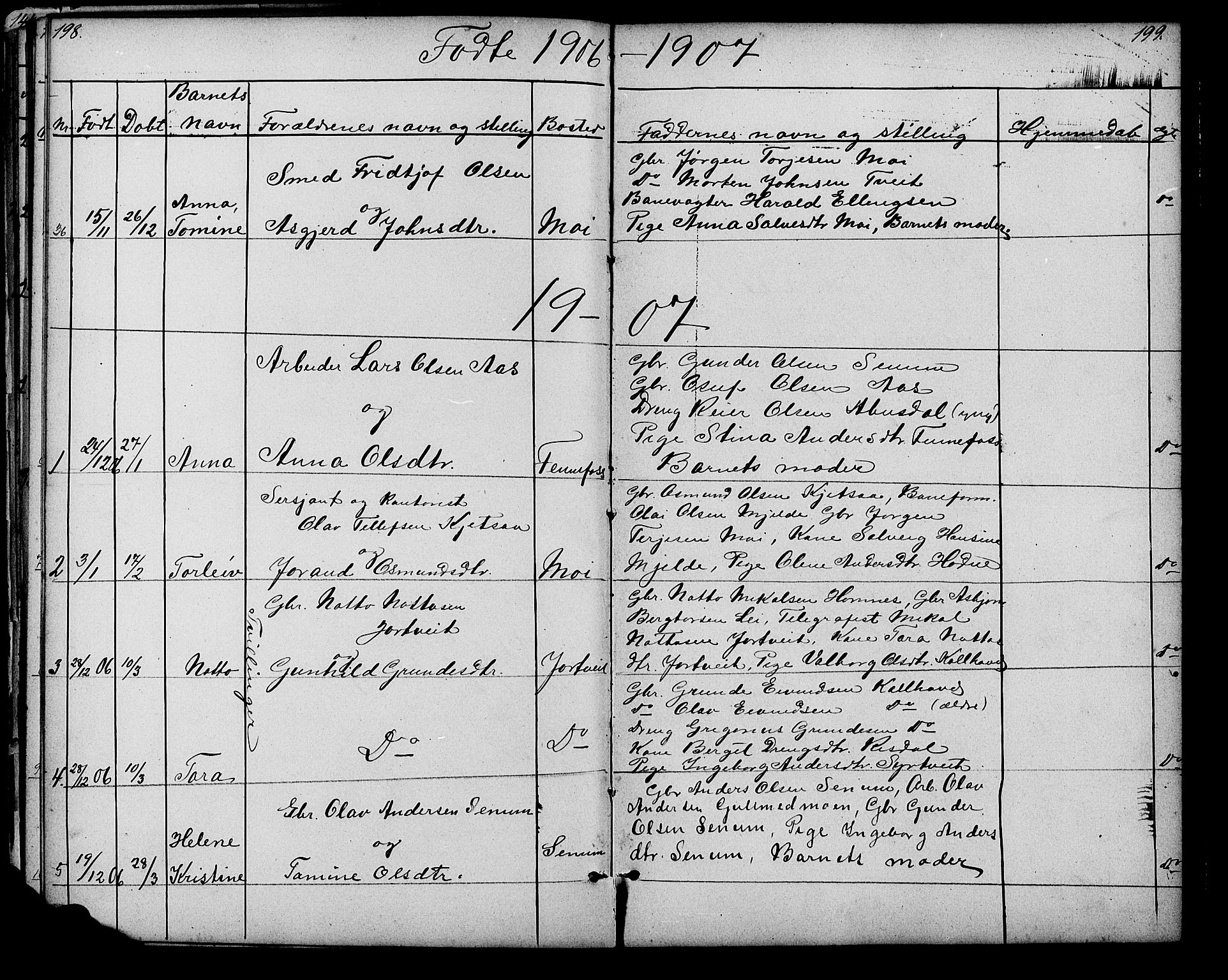 Evje sokneprestkontor, SAK/1111-0008/F/Fb/Fbb/L0002: Parish register (copy) no. B 2, 1879-1909, p. 198-199