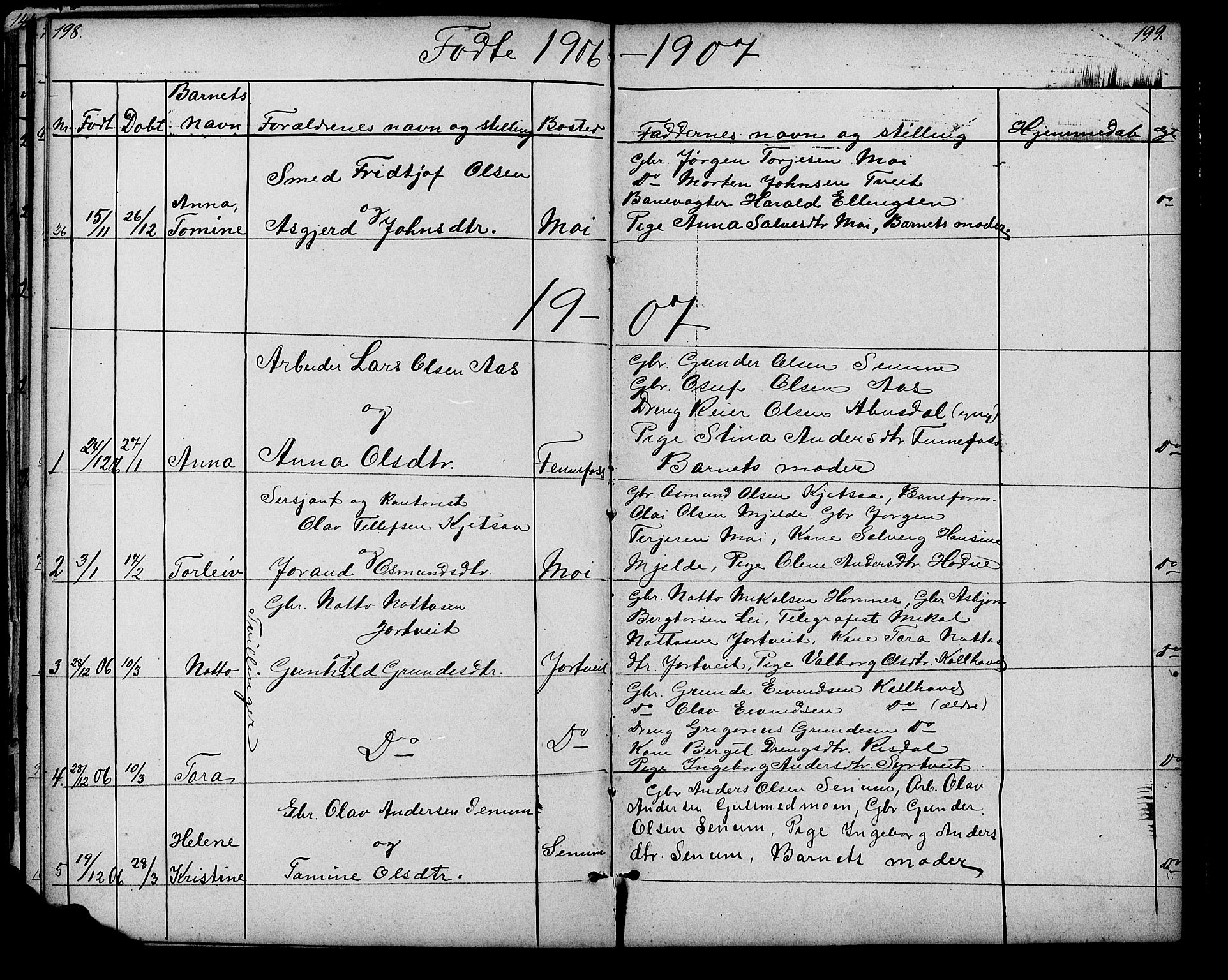 Evje sokneprestkontor, AV/SAK-1111-0008/F/Fb/Fbb/L0002: Parish register (copy) no. B 2, 1879-1909, p. 198-199