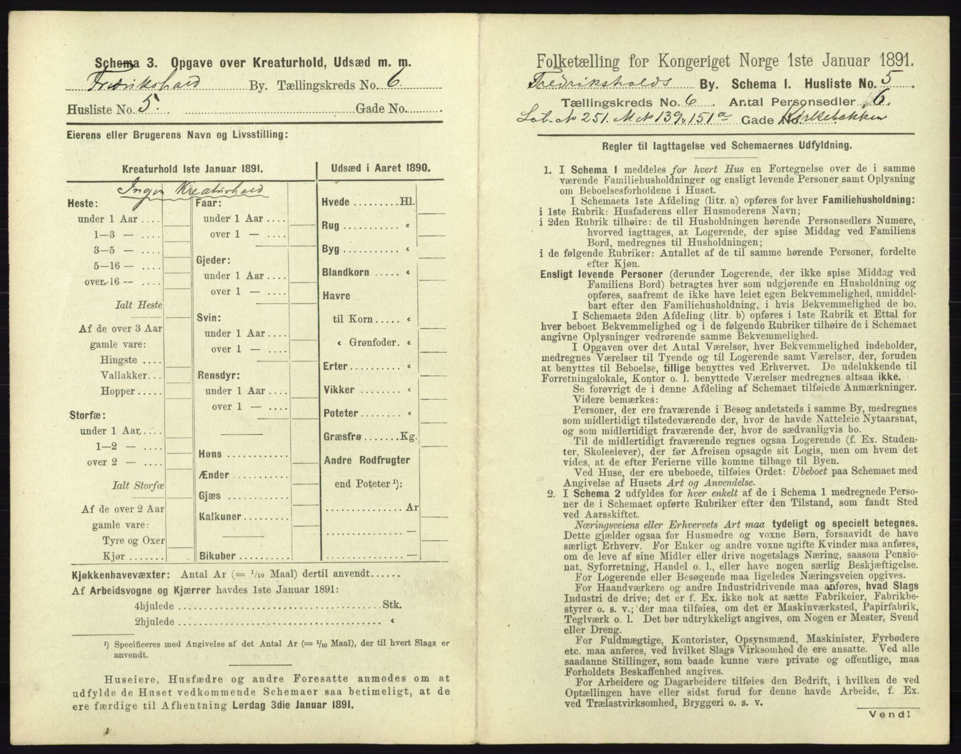 RA, 1891 census for 0101 Fredrikshald, 1891, p. 590