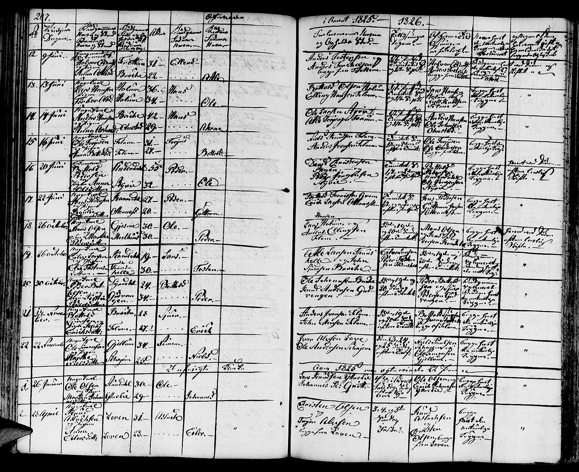 Aurland sokneprestembete, SAB/A-99937/H/Ha/Haa/L0006: Parish register (official) no. A 6, 1821-1859, p. 207