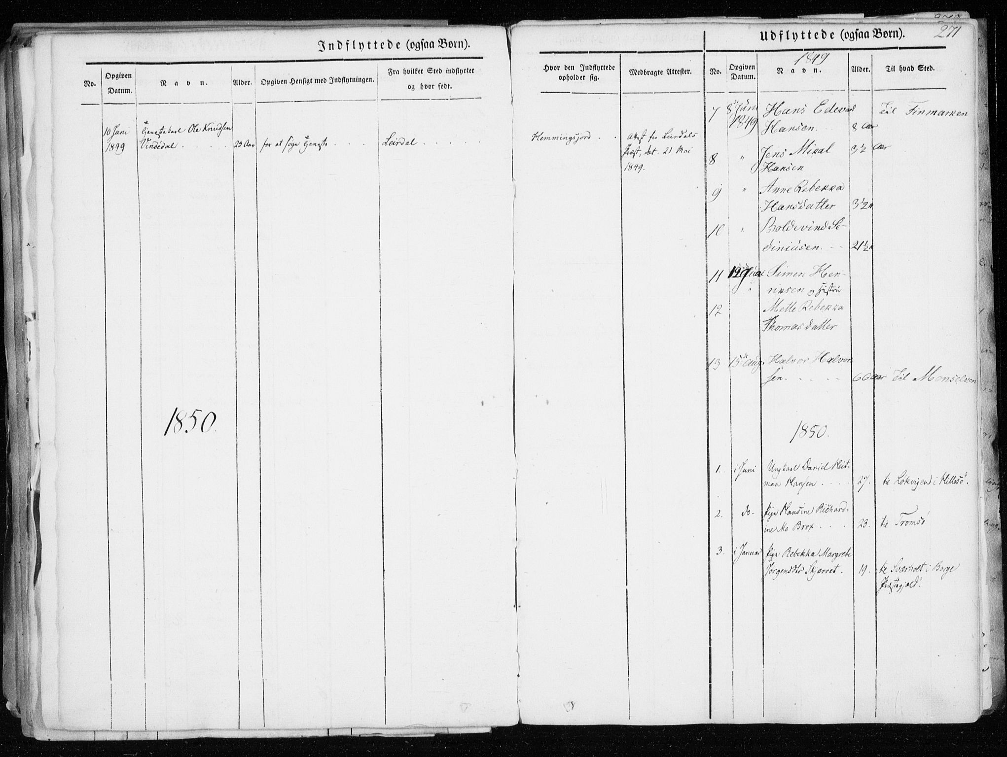 Tranøy sokneprestkontor, AV/SATØ-S-1313/I/Ia/Iaa/L0006kirke: Parish register (official) no. 6, 1844-1855, p. 271