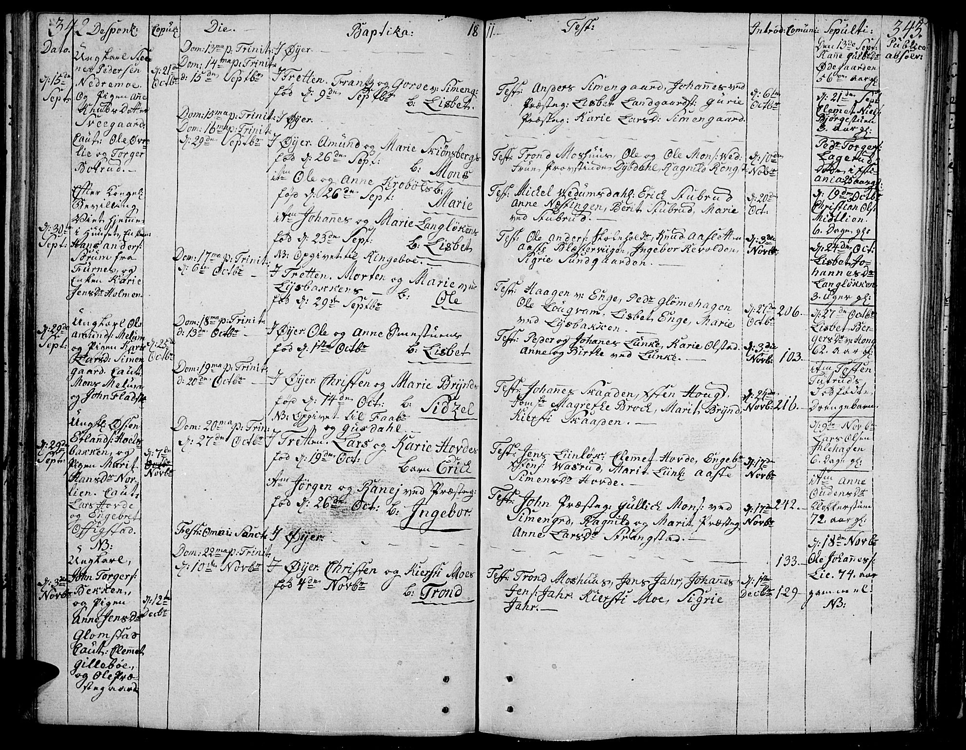 Øyer prestekontor, AV/SAH-PREST-084/H/Ha/Haa/L0003: Parish register (official) no. 3, 1784-1824, p. 342-343