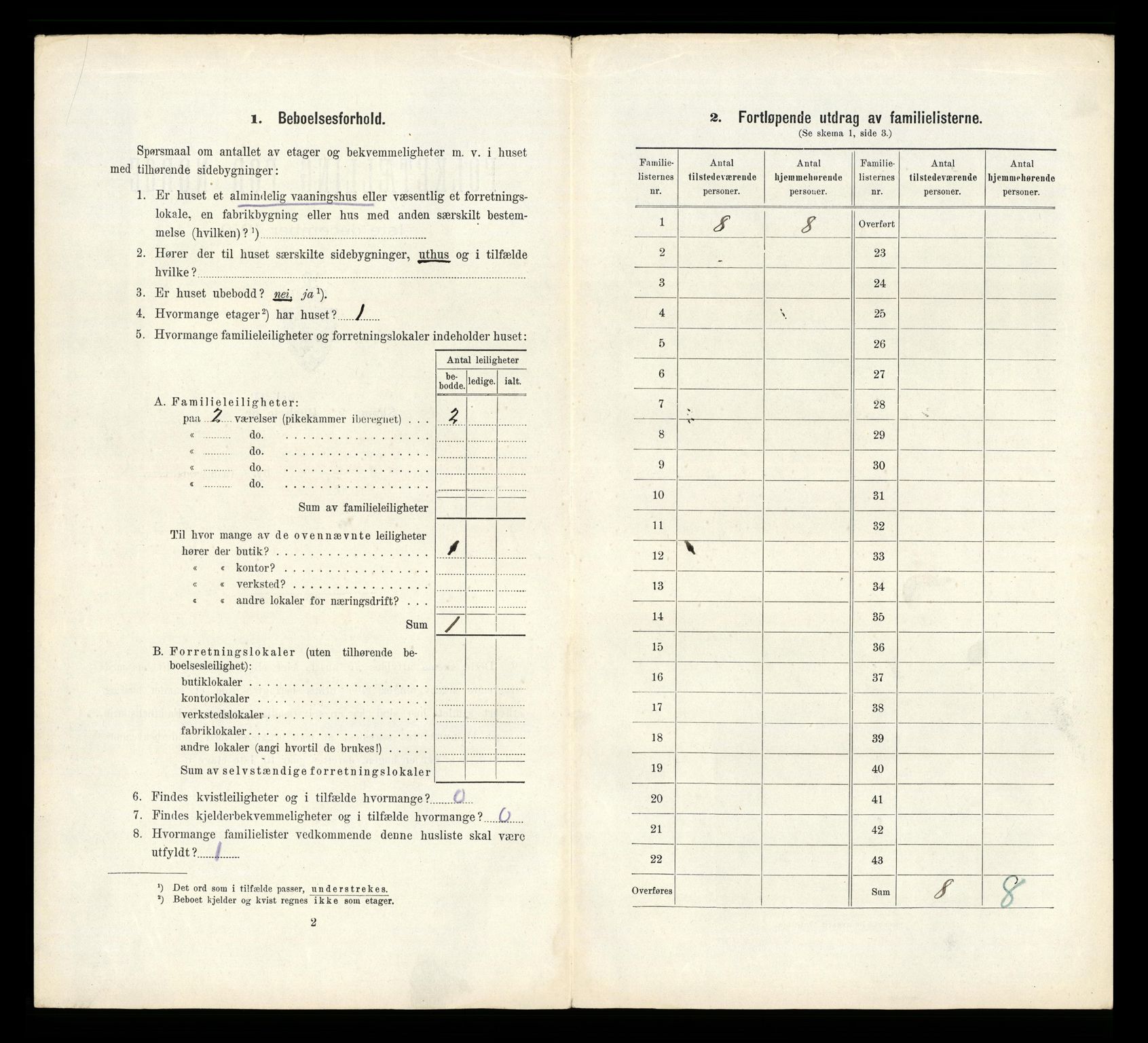 RA, 1910 census for Hønefoss, 1910, p. 1332