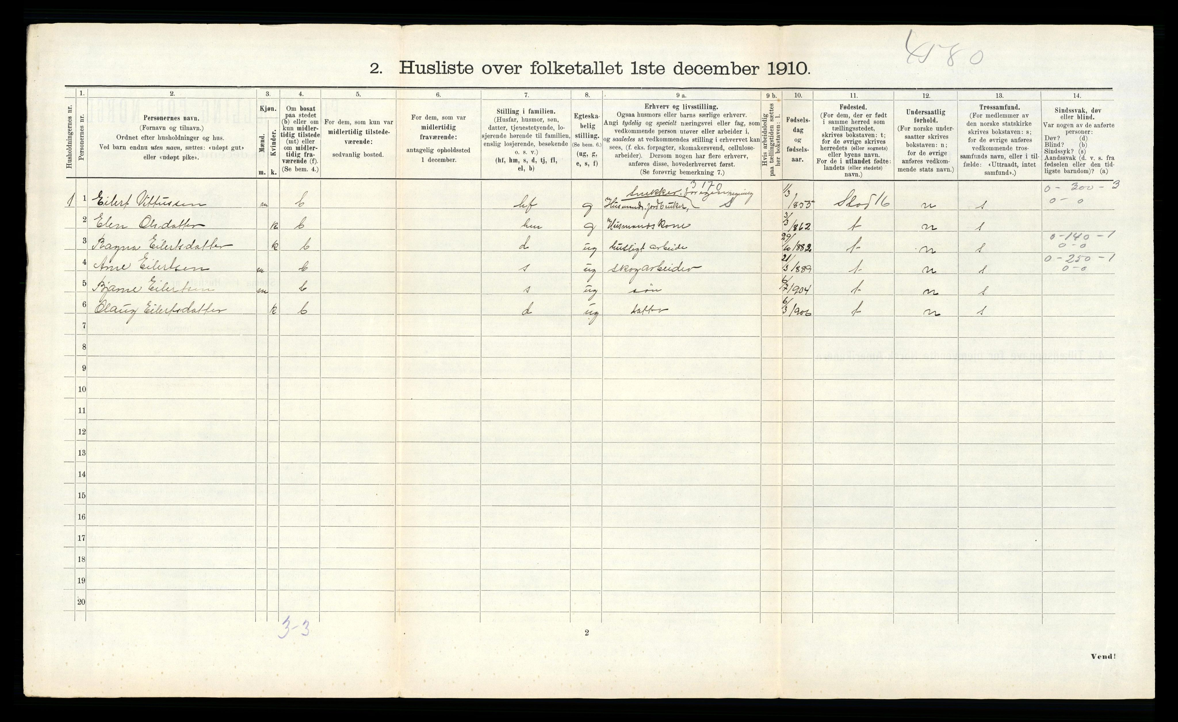 RA, 1910 census for Grong, 1910, p. 749