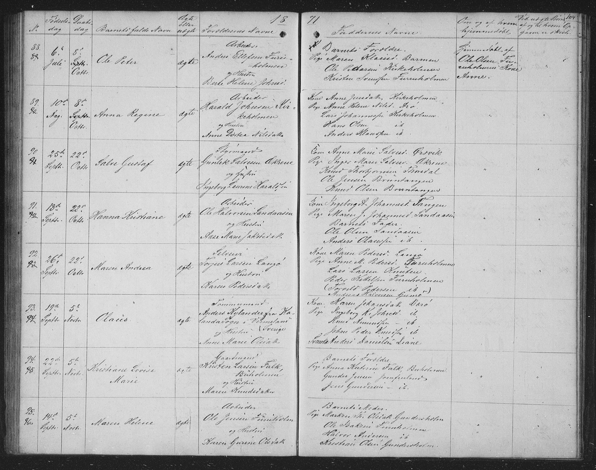 Skåtøy kirkebøker, SAKO/A-304/G/Ga/L0001: Parish register (copy) no. I 1, 1862-1872, p. 104