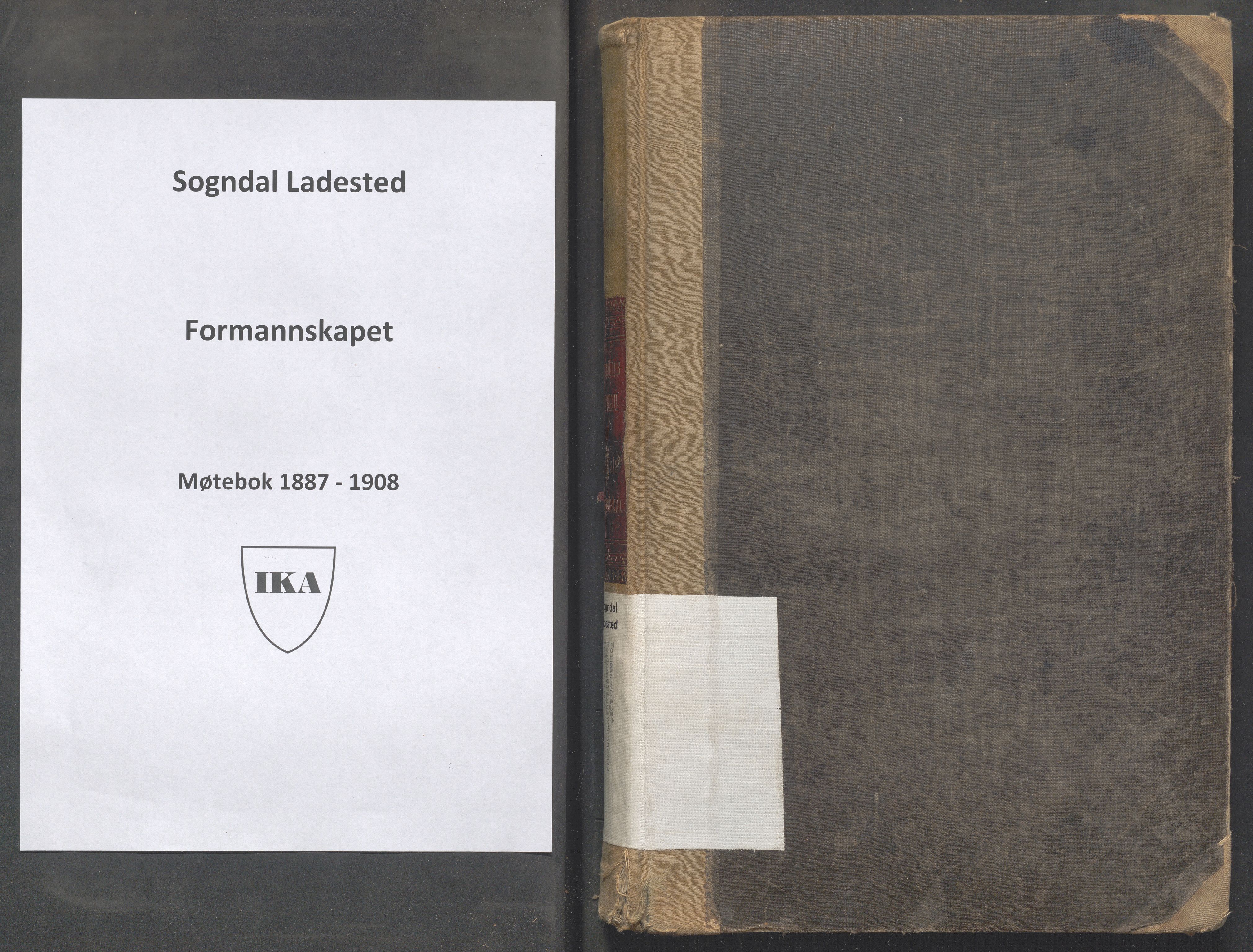 Sogndal ladested - Formannskapet/kommunestyret, IKAR/K-100052/A/L0002: Møtebok, 1887-1908