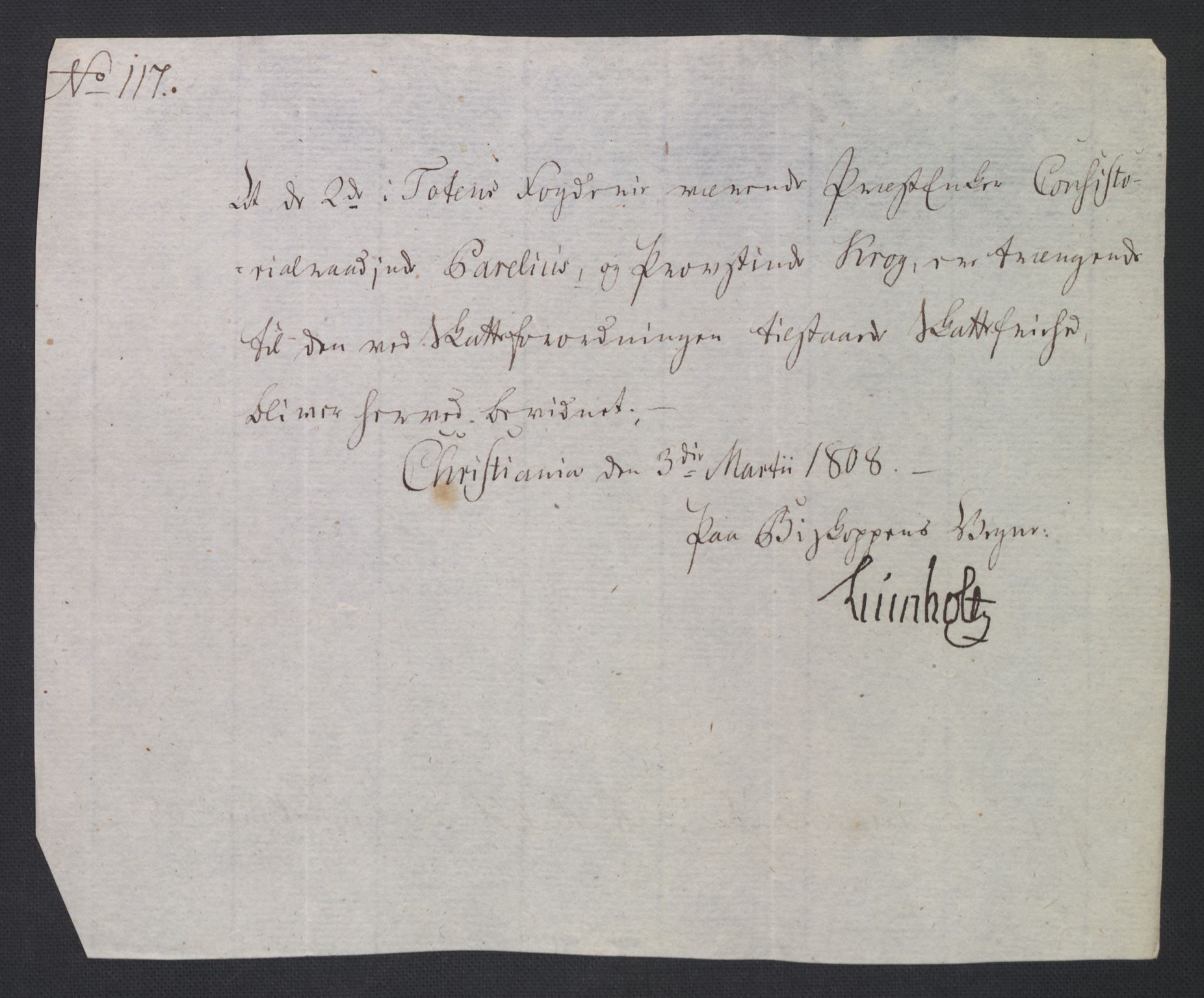 Rentekammeret inntil 1814, Reviderte regnskaper, Fogderegnskap, AV/RA-EA-4092/R19/L1396: Fogderegnskap Toten, Hadeland og Vardal, 1808, p. 467