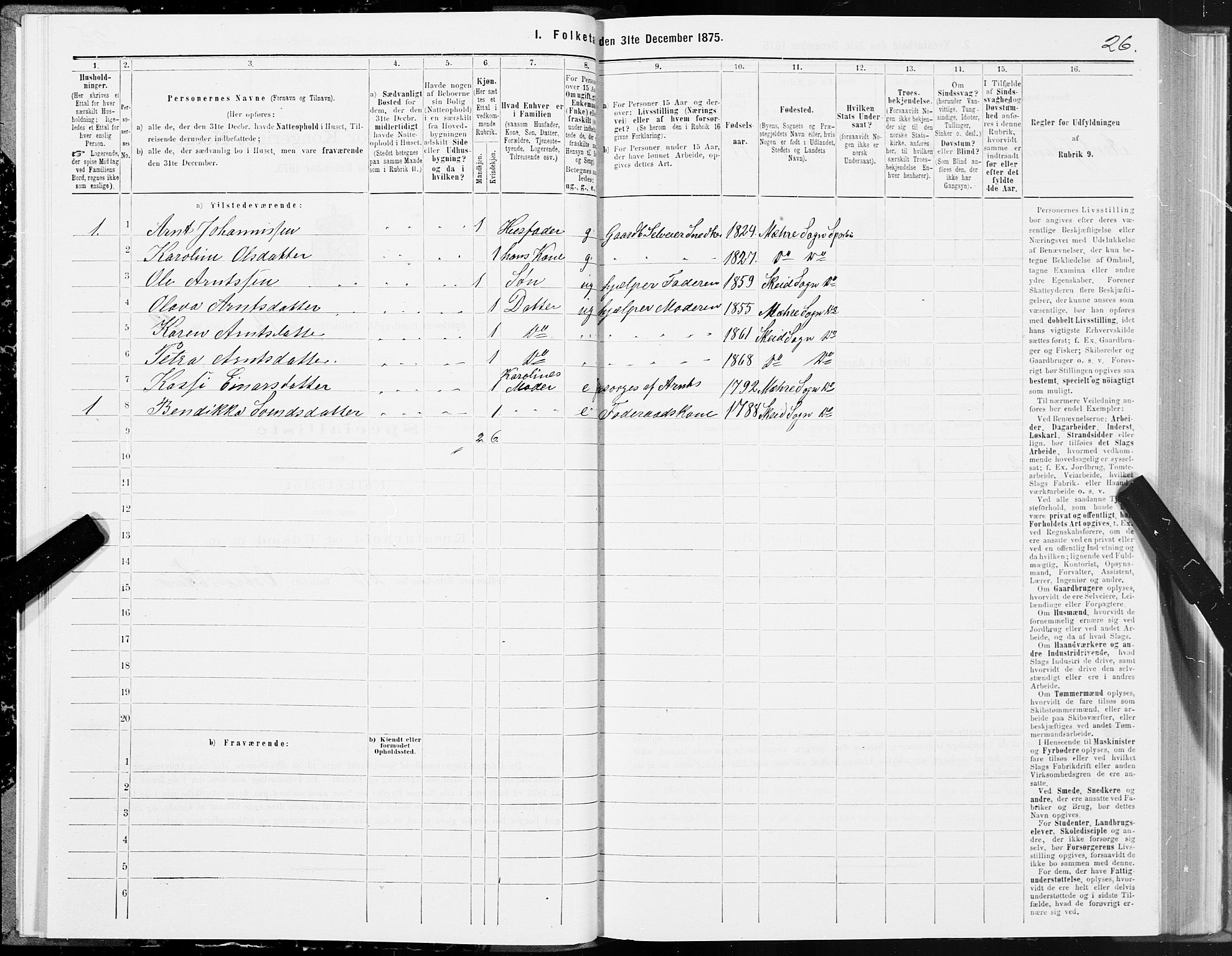 SAT, 1875 census for 1731P Sparbu, 1875, p. 5026