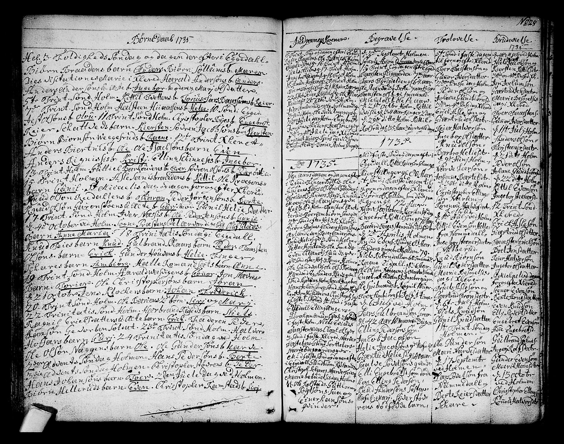 Sigdal kirkebøker, SAKO/A-245/F/Fa/L0001: Parish register (official) no. I 1, 1722-1777, p. 28