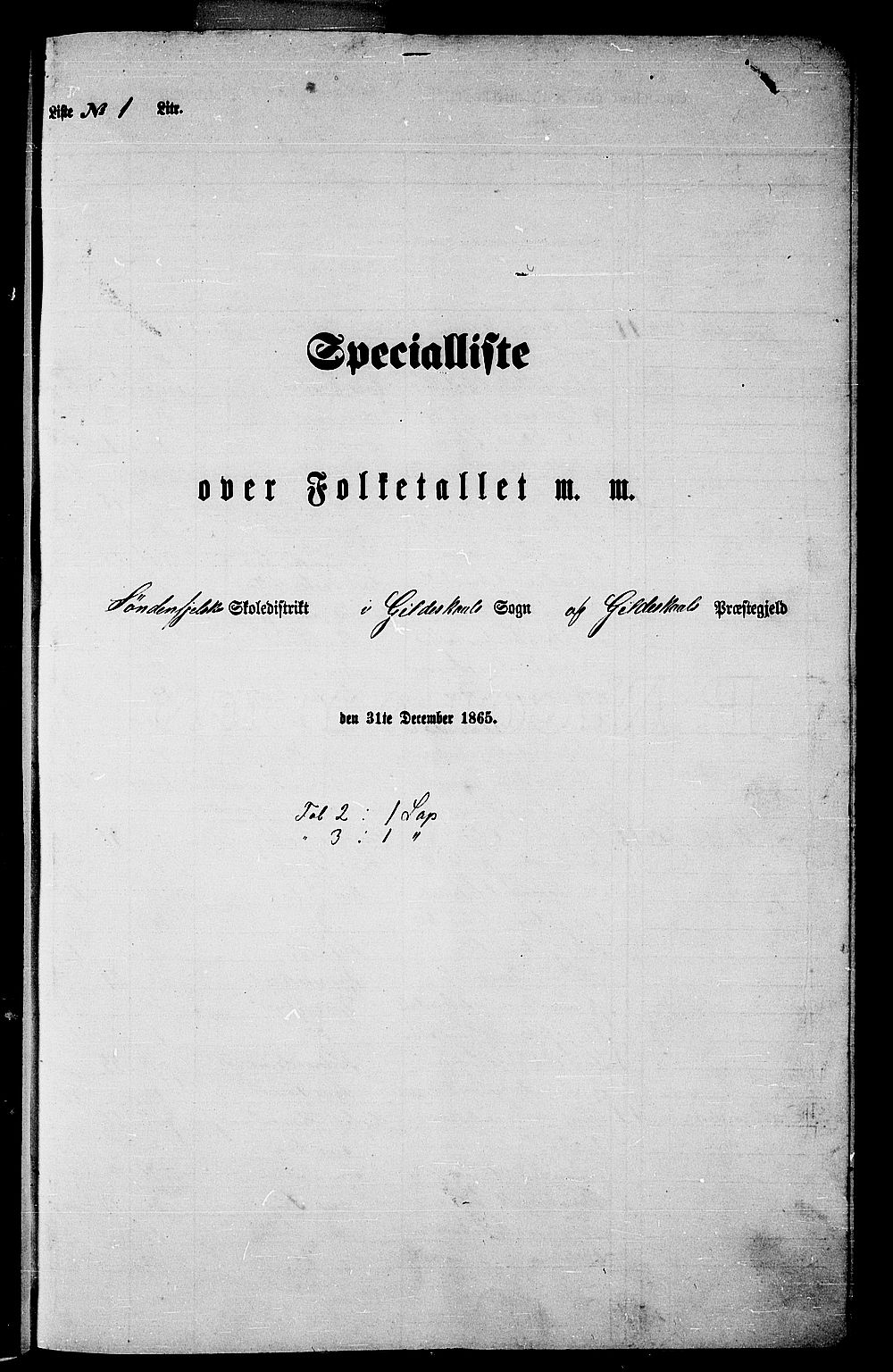 RA, 1865 census for Gildeskål, 1865, p. 10