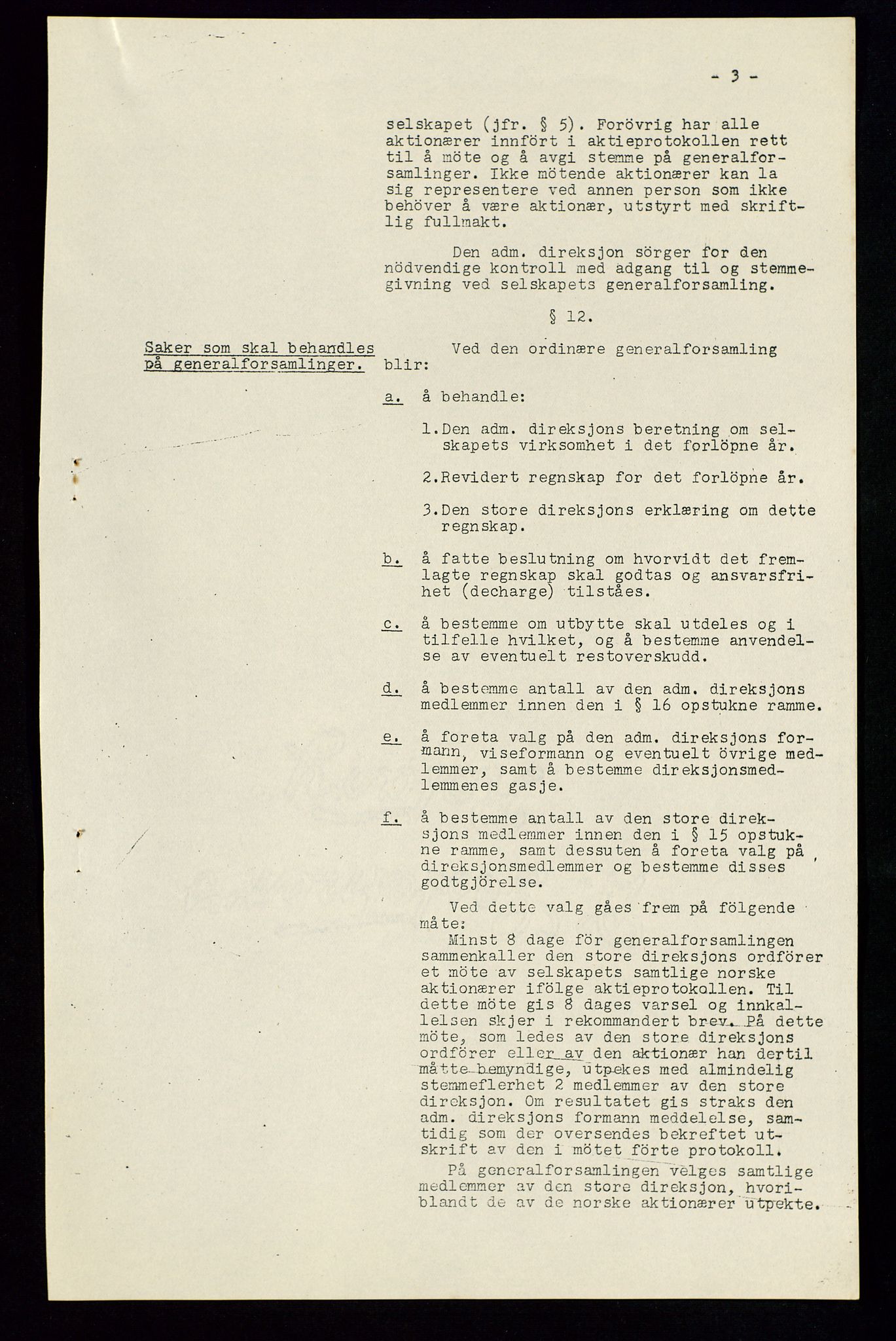 PA 1534 - Østlandske Petroleumscompagni A/S, AV/SAST-A-101954/A/Aa/L0002/0007: Generalforsamlinger. / Ekstraordinær generalforsamling, 1937, p. 7