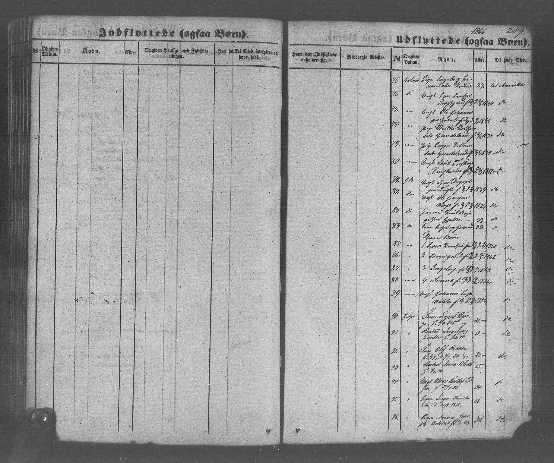 Voss sokneprestembete, SAB/A-79001/H/Haa: Parish register (official) no. A 20, 1855-1886, p. 289