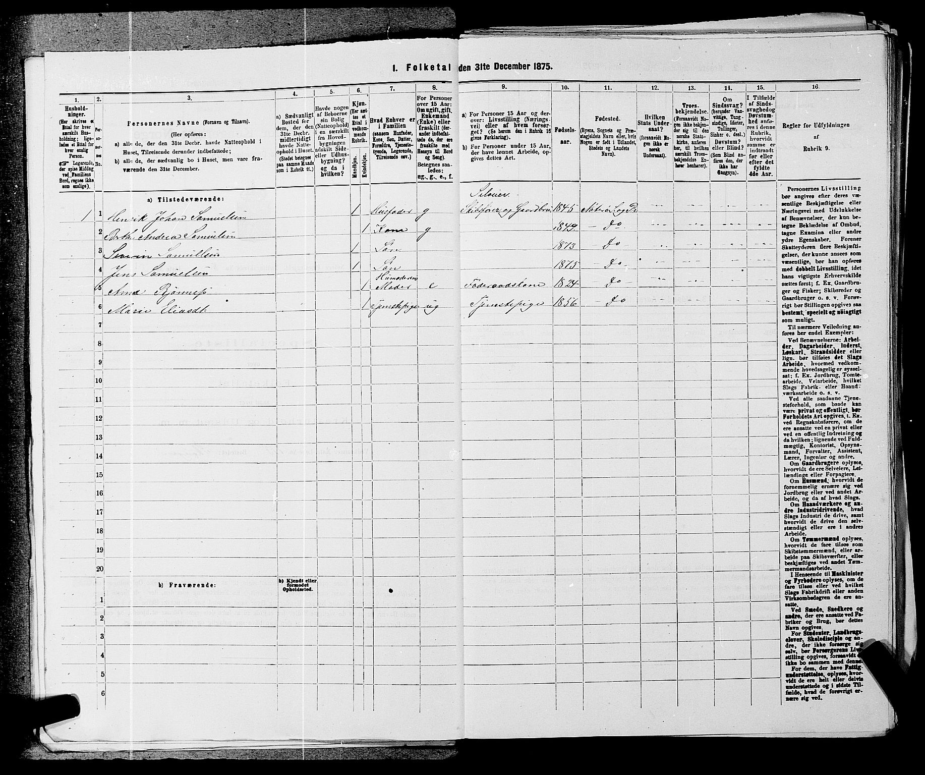 SAKO, 1875 census for 0722P Nøtterøy, 1875, p. 1543