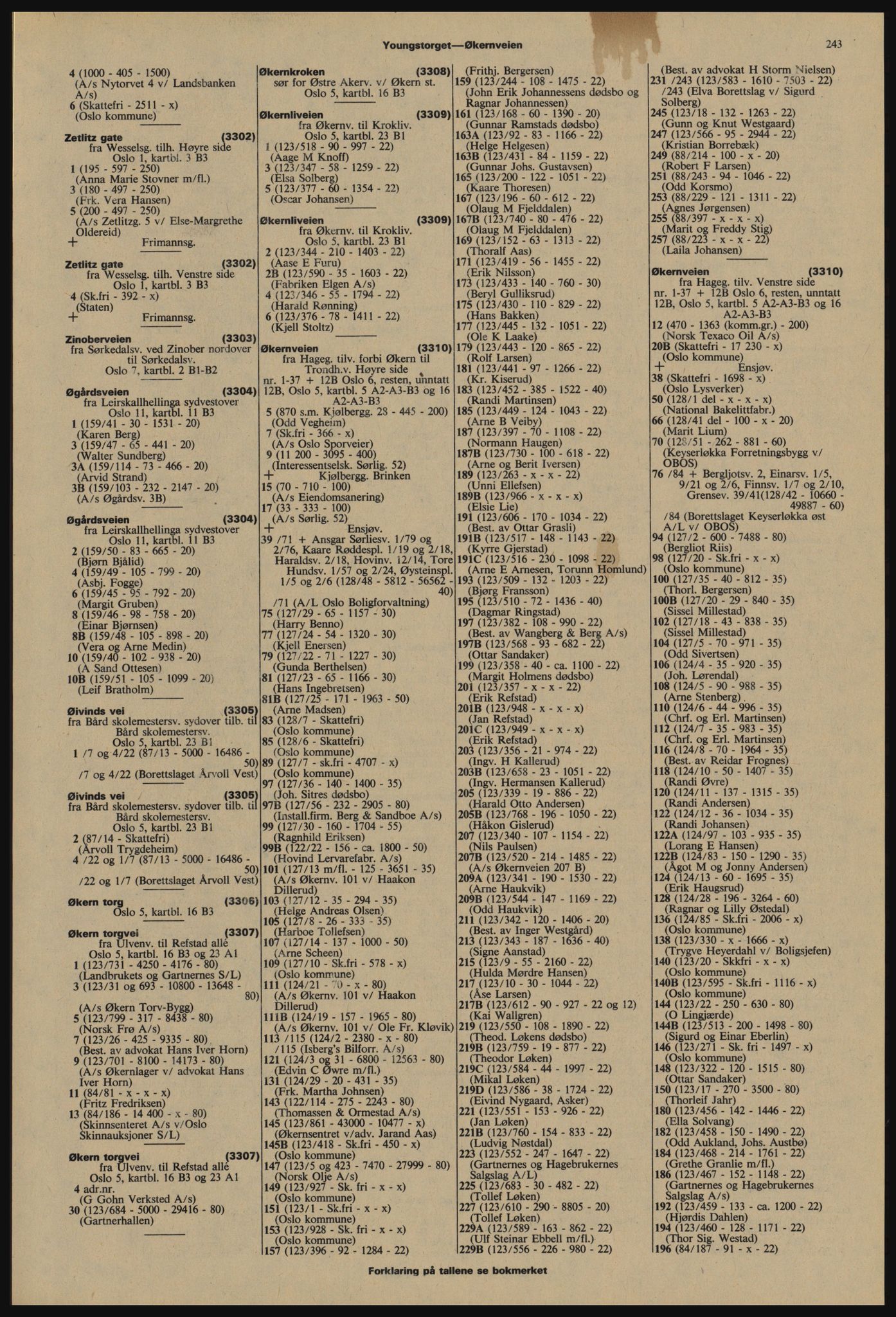 Kristiania/Oslo adressebok, PUBL/-, 1977-1978, p. 243