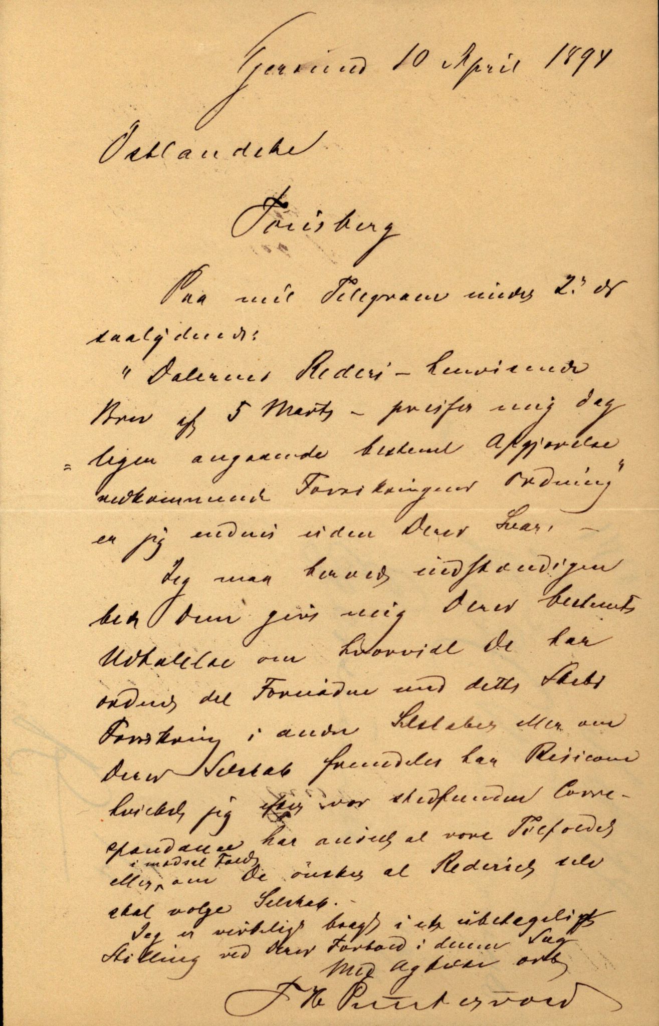 Pa 63 - Østlandske skibsassuranceforening, VEMU/A-1079/G/Ga/L0030/0008: Havaridokumenter / Skjoldmoen, Dalerne, Union, 1894, p. 51