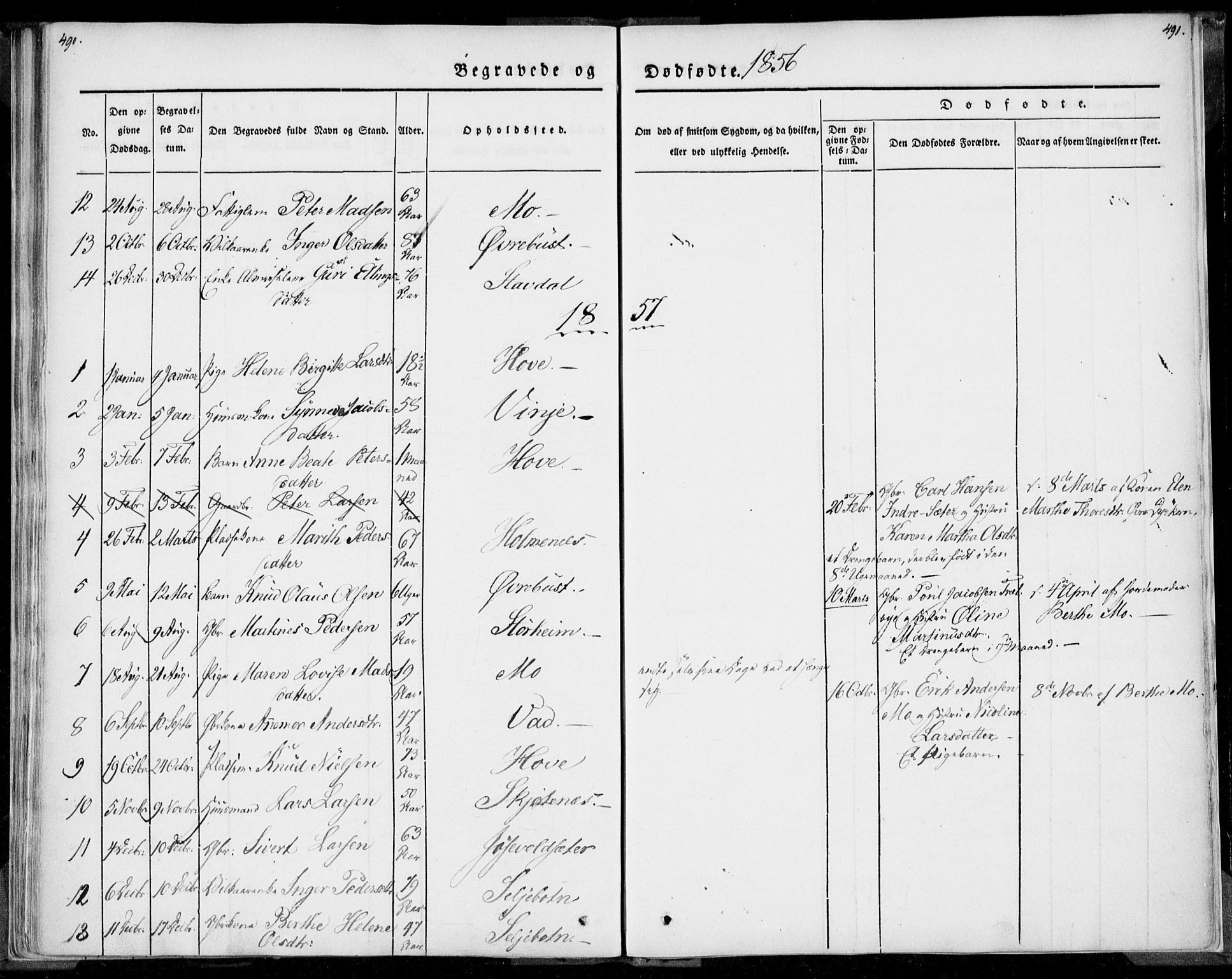 Ministerialprotokoller, klokkerbøker og fødselsregistre - Møre og Romsdal, SAT/A-1454/520/L0277: Parish register (official) no. 520A07, 1843-1861, p. 490-491