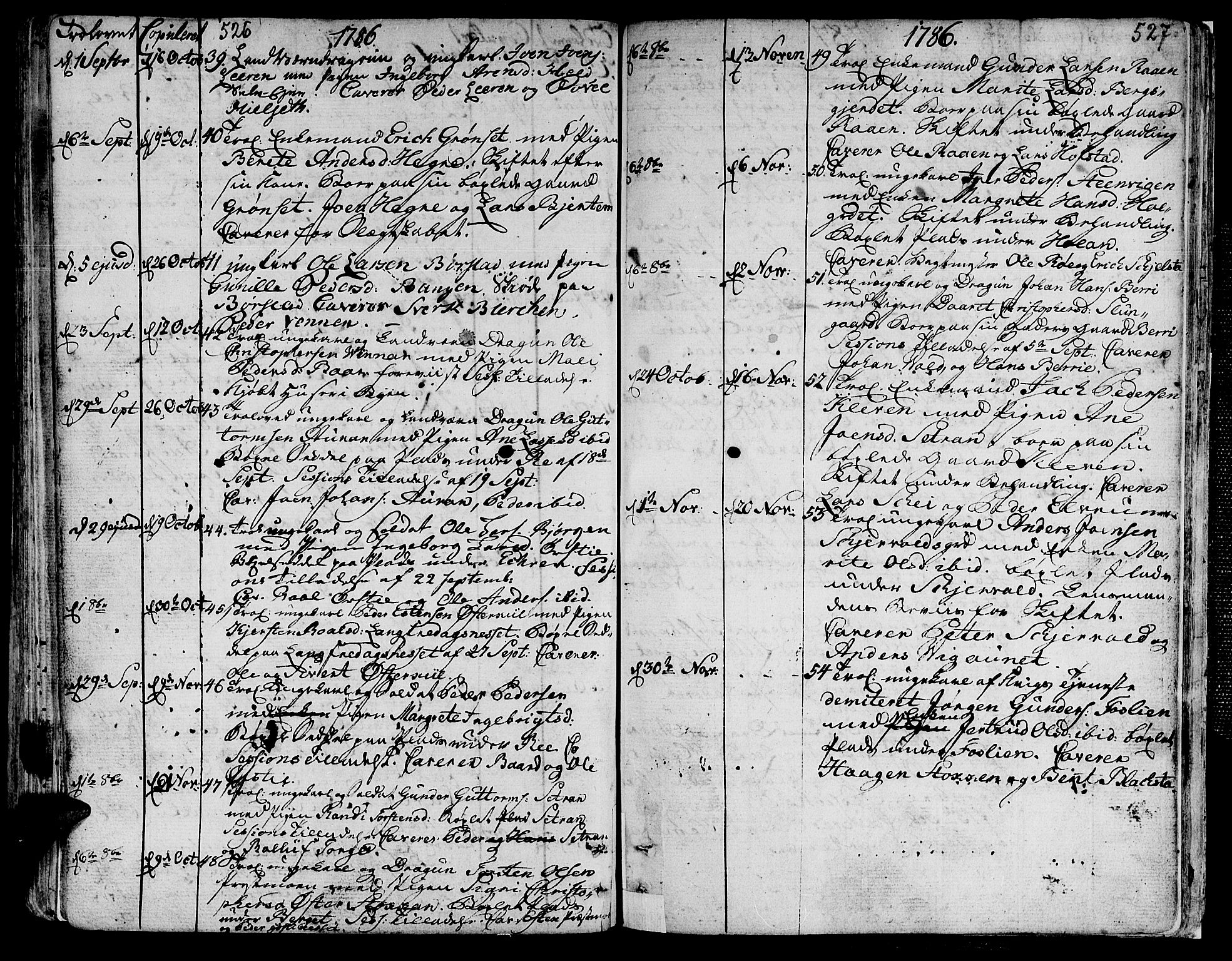Ministerialprotokoller, klokkerbøker og fødselsregistre - Nord-Trøndelag, SAT/A-1458/709/L0059: Parish register (official) no. 709A06, 1781-1797, p. 526-527