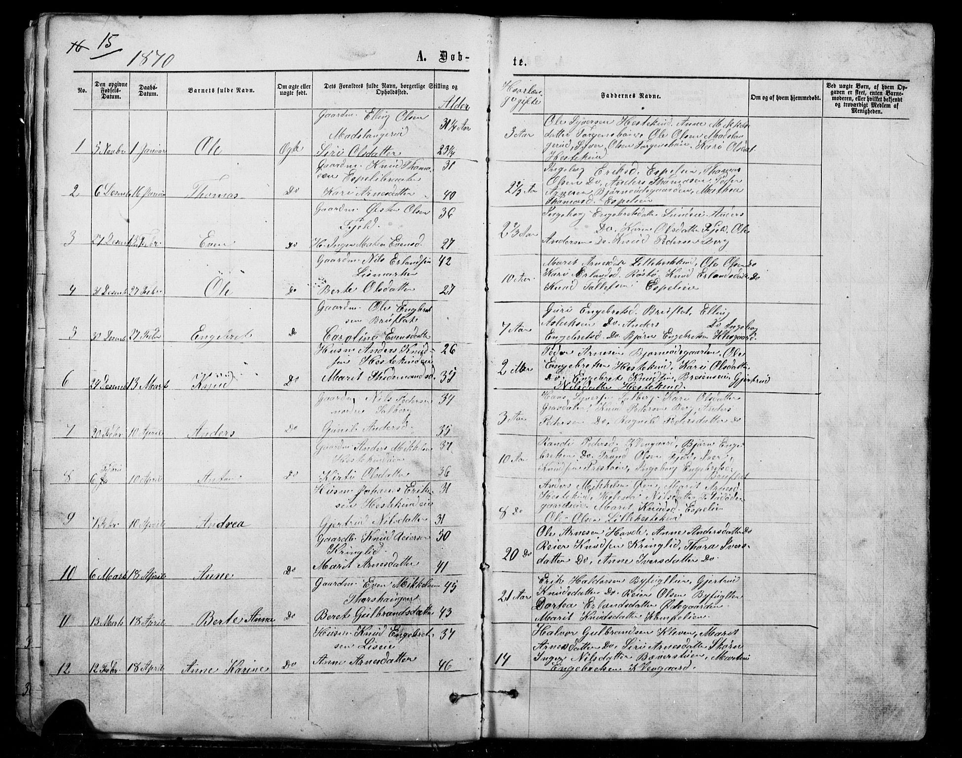 Sør-Aurdal prestekontor, AV/SAH-PREST-128/H/Ha/Hab/L0007: Parish register (copy) no. 7, 1866-1893, p. 15