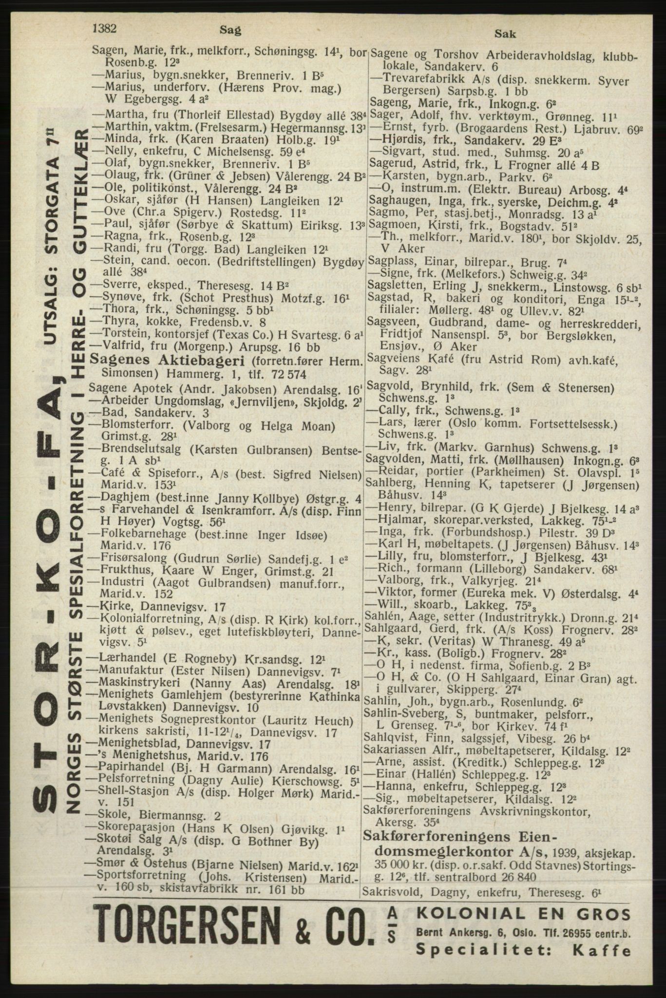 Kristiania/Oslo adressebok, PUBL/-, 1940, p. 1400