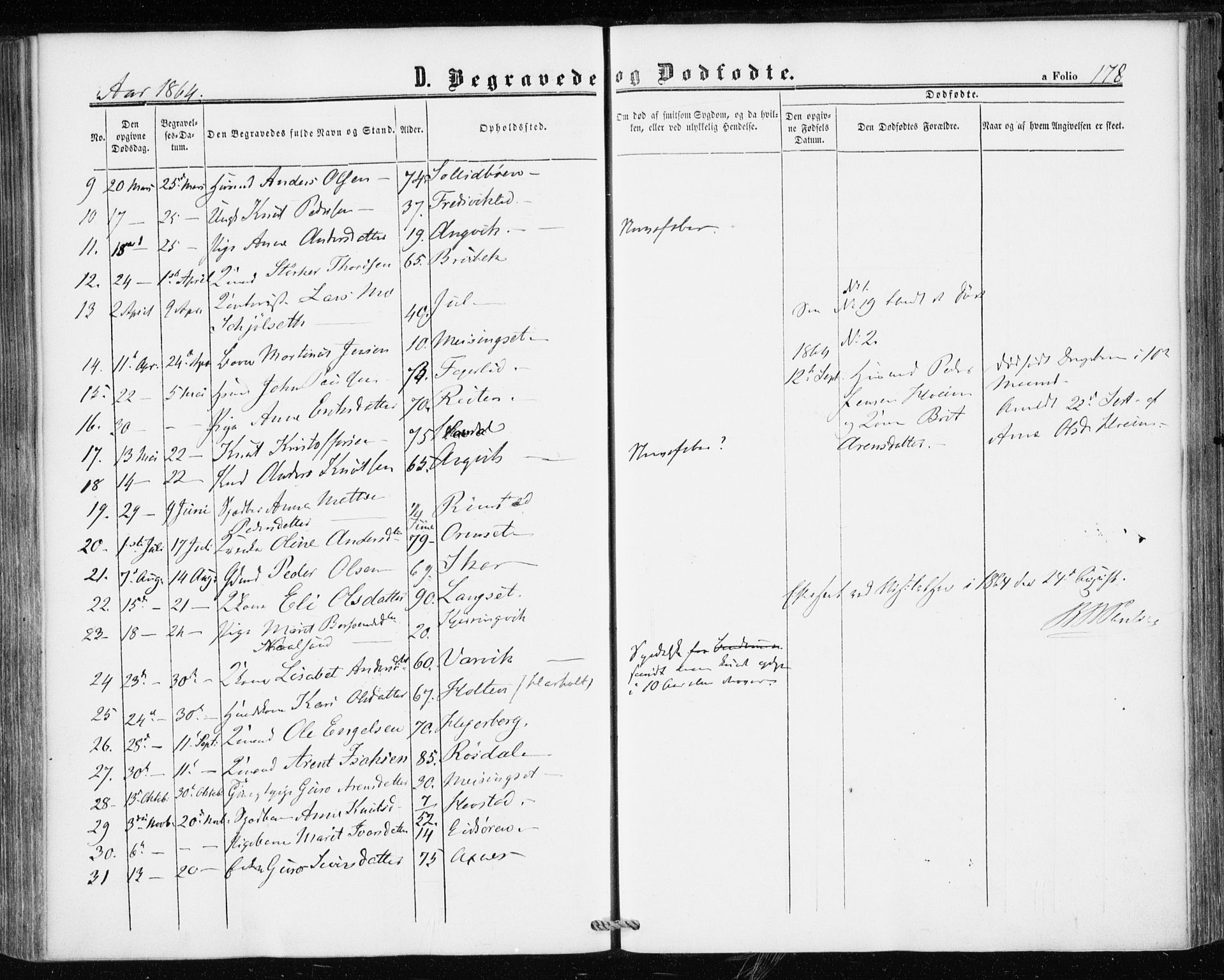 Ministerialprotokoller, klokkerbøker og fødselsregistre - Møre og Romsdal, AV/SAT-A-1454/586/L0985: Parish register (official) no. 586A11, 1857-1866, p. 178