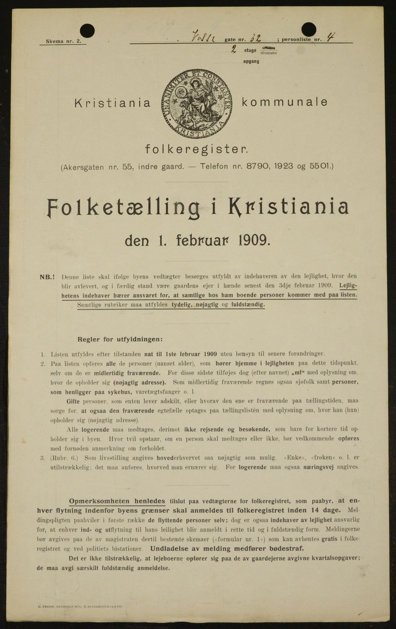 OBA, Municipal Census 1909 for Kristiania, 1909, p. 113903