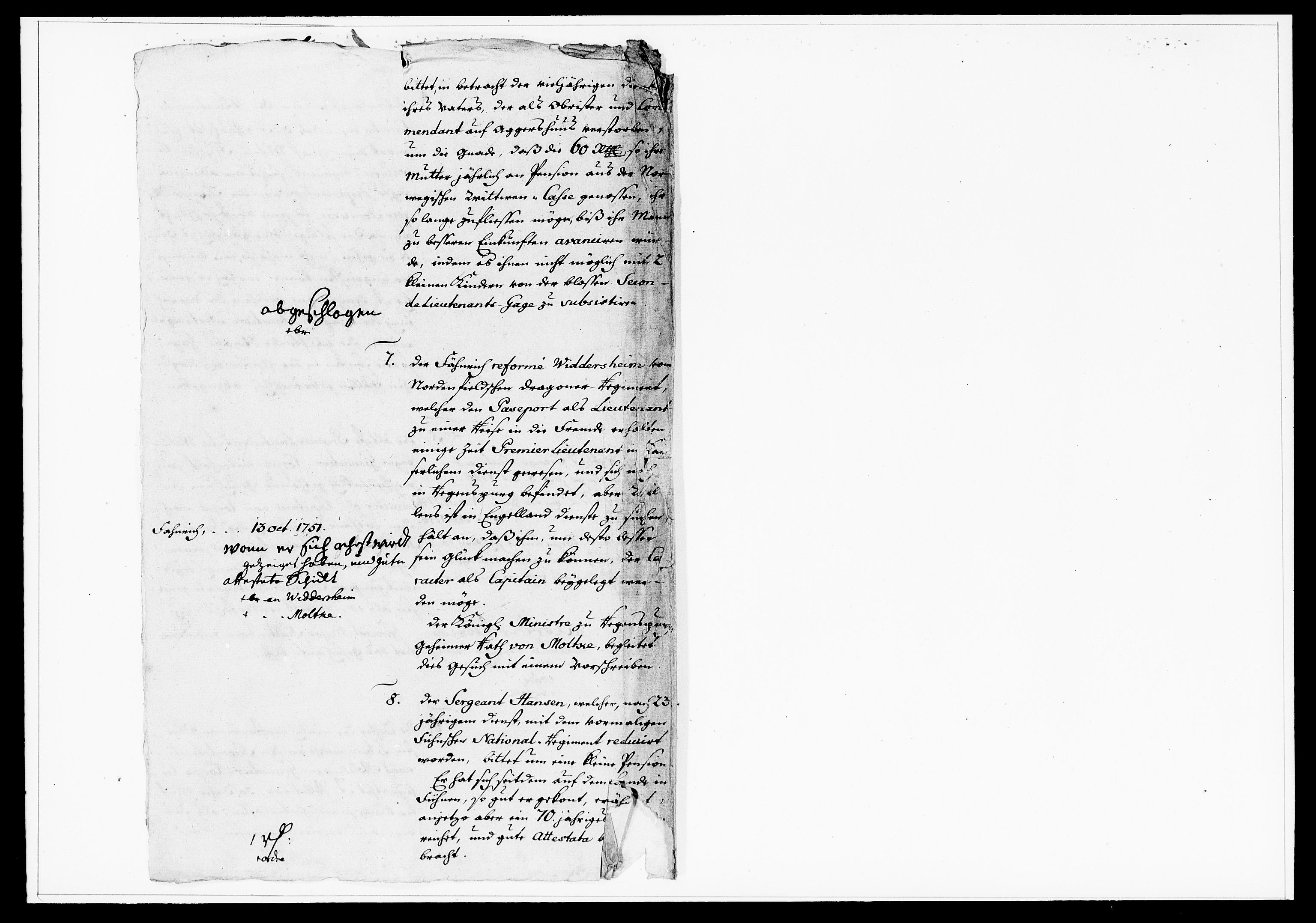 Krigskollegiet, Krigskancelliet, DRA/A-0006/-/1269-1282: Refererede sager, 1756, p. 4