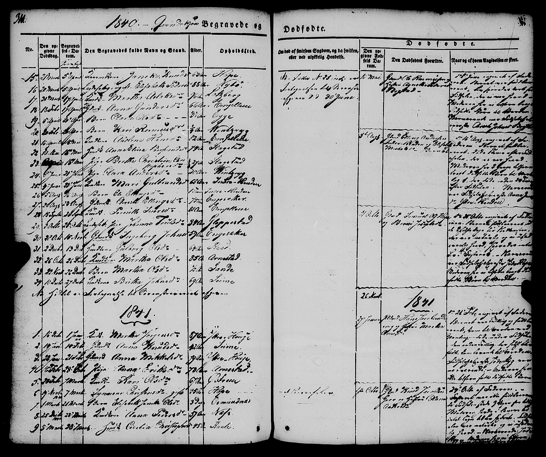 Gloppen sokneprestembete, SAB/A-80101/H/Haa/Haaa/L0008: Parish register (official) no. A 8, 1837-1855, p. 311