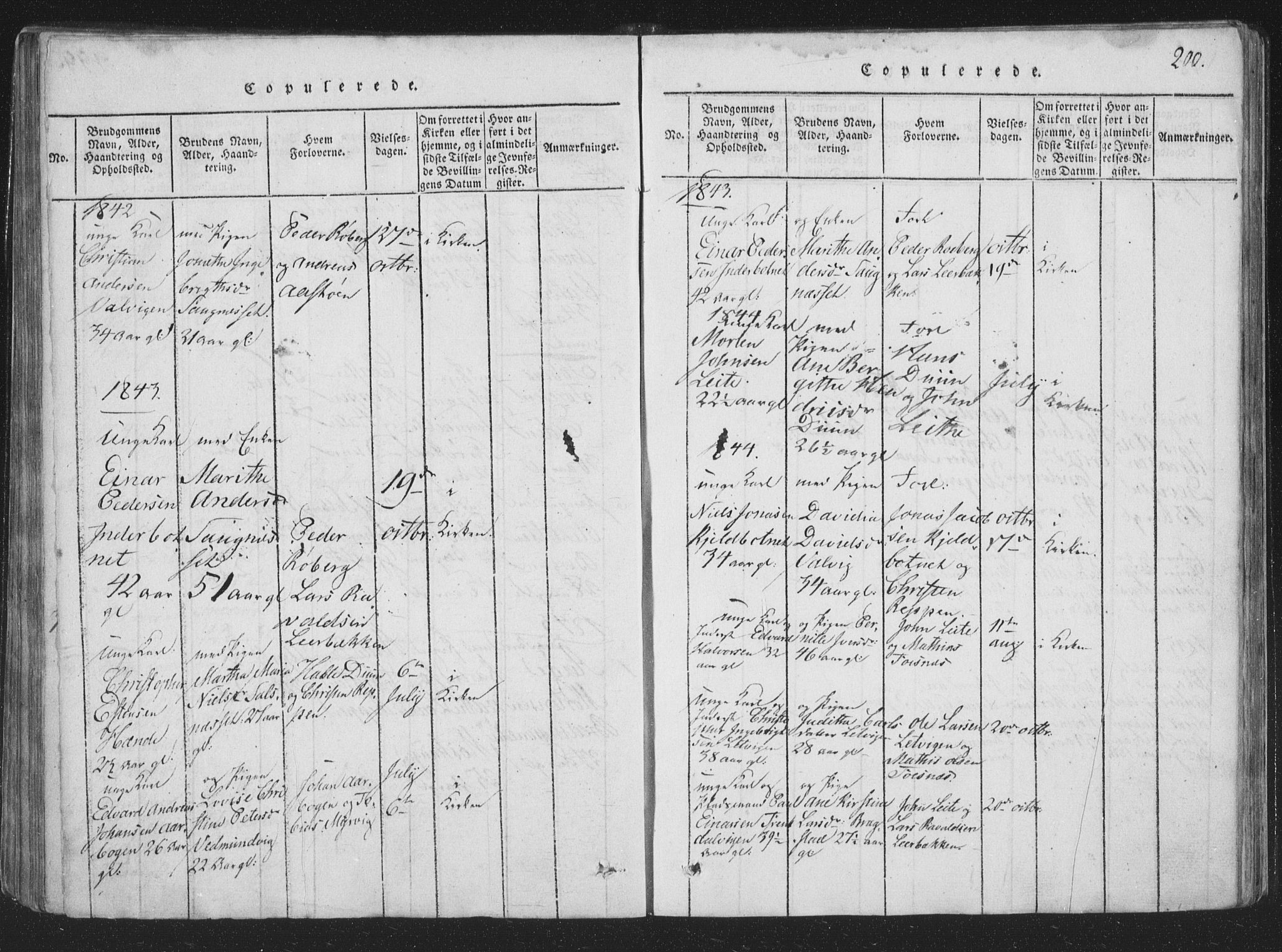 Ministerialprotokoller, klokkerbøker og fødselsregistre - Nord-Trøndelag, SAT/A-1458/773/L0613: Parish register (official) no. 773A04, 1815-1845, p. 200