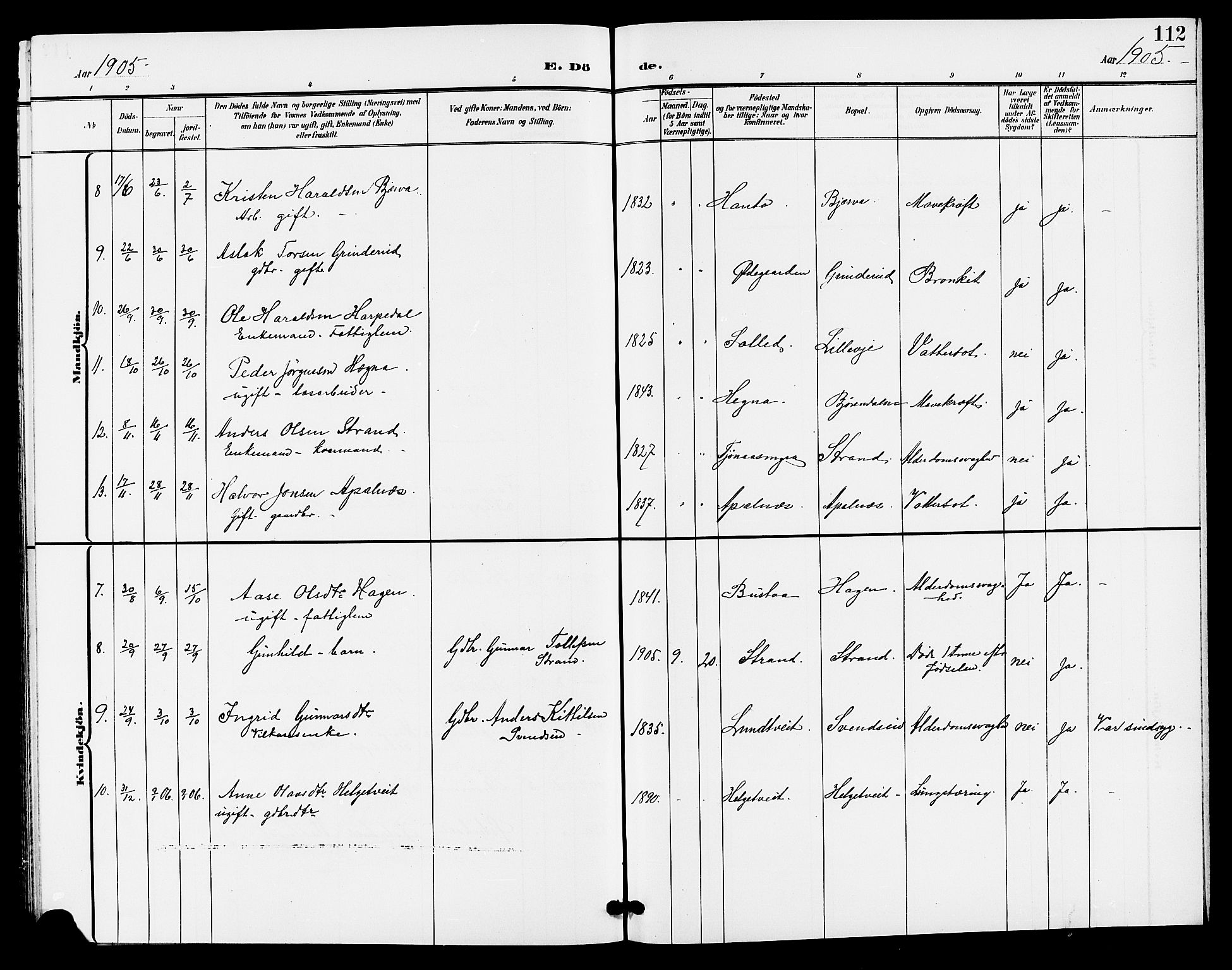 Lunde kirkebøker, AV/SAKO-A-282/G/Ga/L0003: Parish register (copy) no. I 3, 1896-1905, p. 112